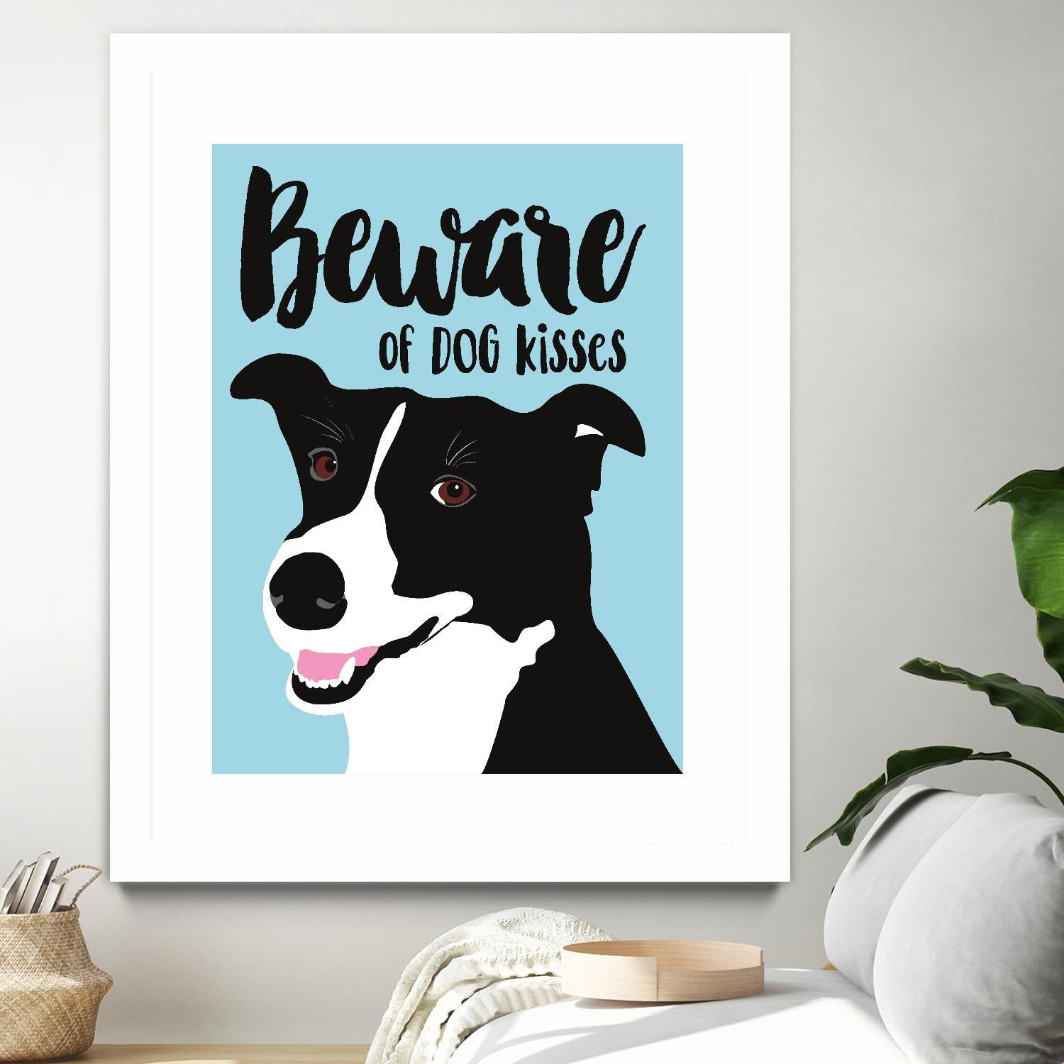 Beware of Dog Kisses by Ginger Oliphant on GIANT ART - multicolor animals; inspirational