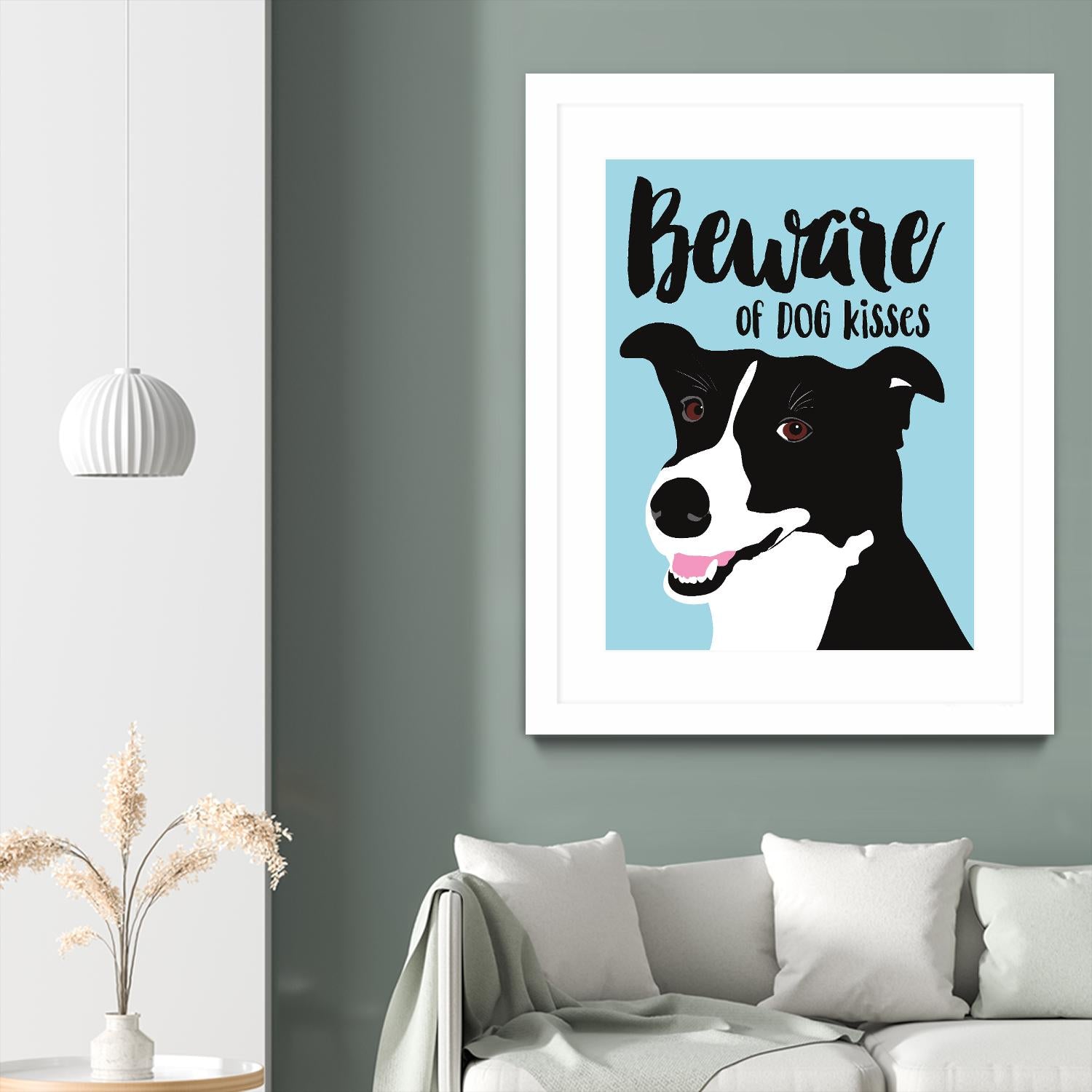 Beware of Dog Kisses by Ginger Oliphant on GIANT ART - multicolor animals; inspirational