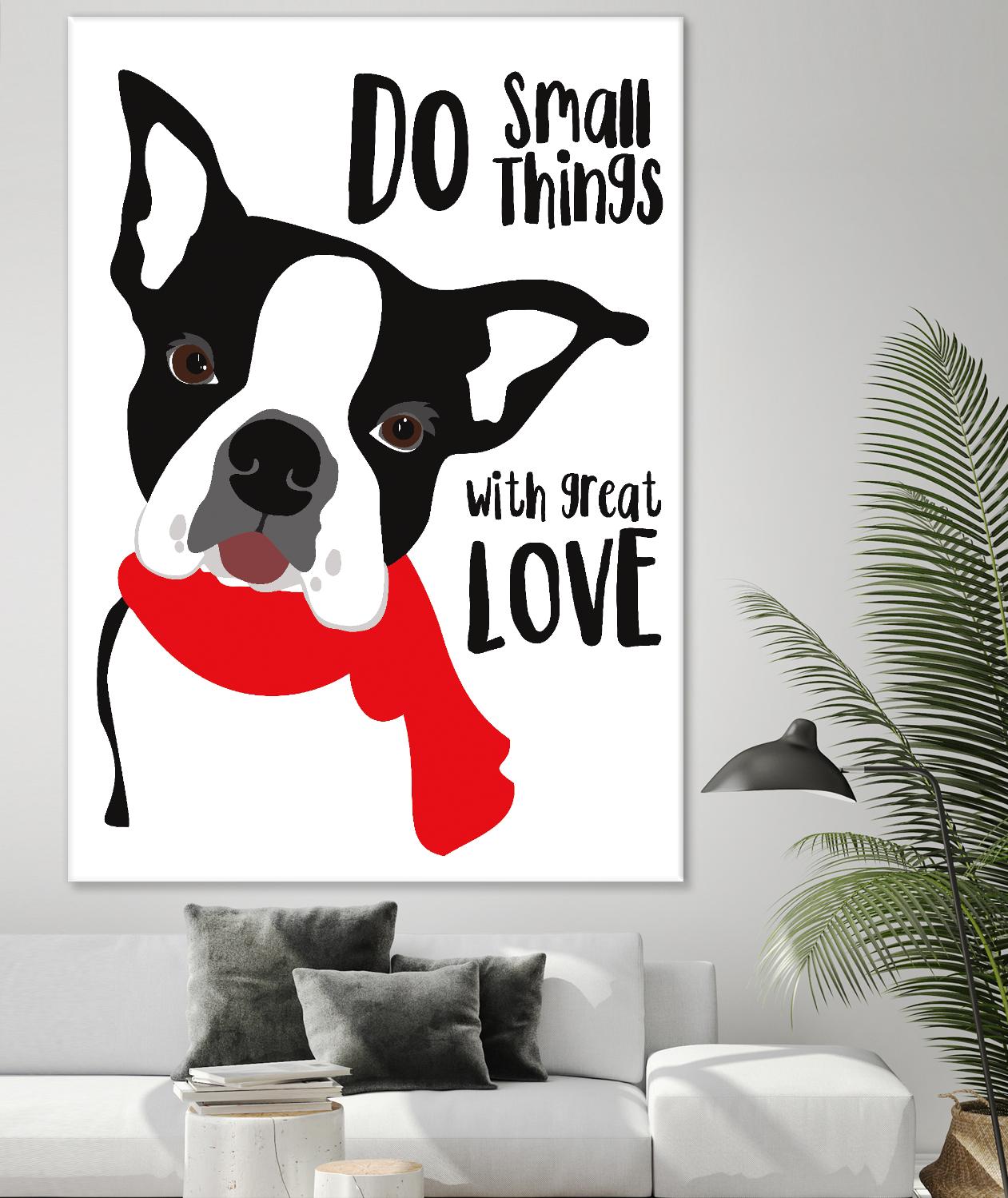 Do Small Things with Great Love by Ginger Oliphant on GIANT ART - multicolor animals; inspirational