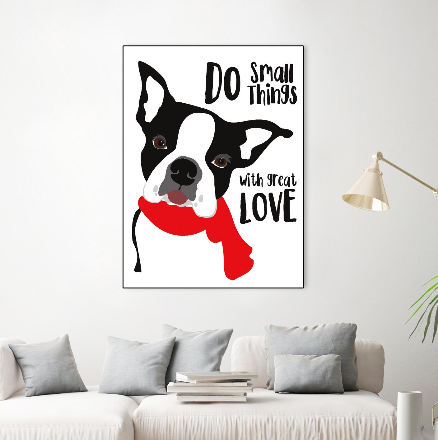 Do Small Things with Great Love by Ginger Oliphant on GIANT ART - multicolor animals; inspirational