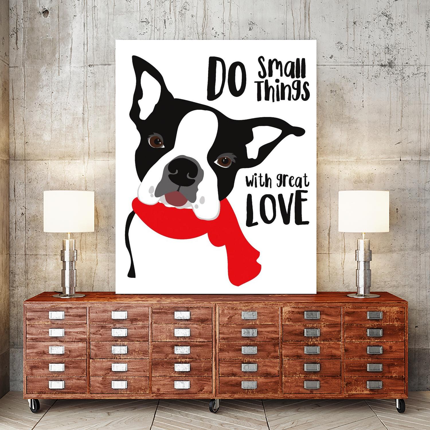 Do Small Things with Great Love by Ginger Oliphant on GIANT ART - multicolor animals; inspirational