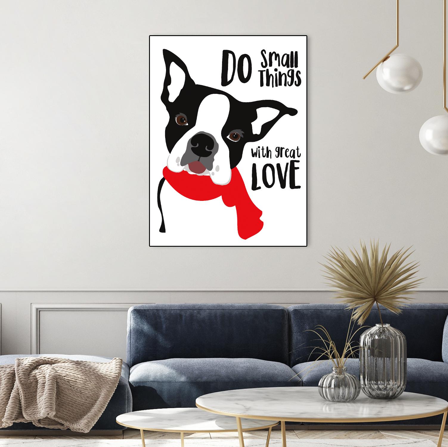 Do Small Things with Great Love by Ginger Oliphant on GIANT ART - multicolor animals; inspirational