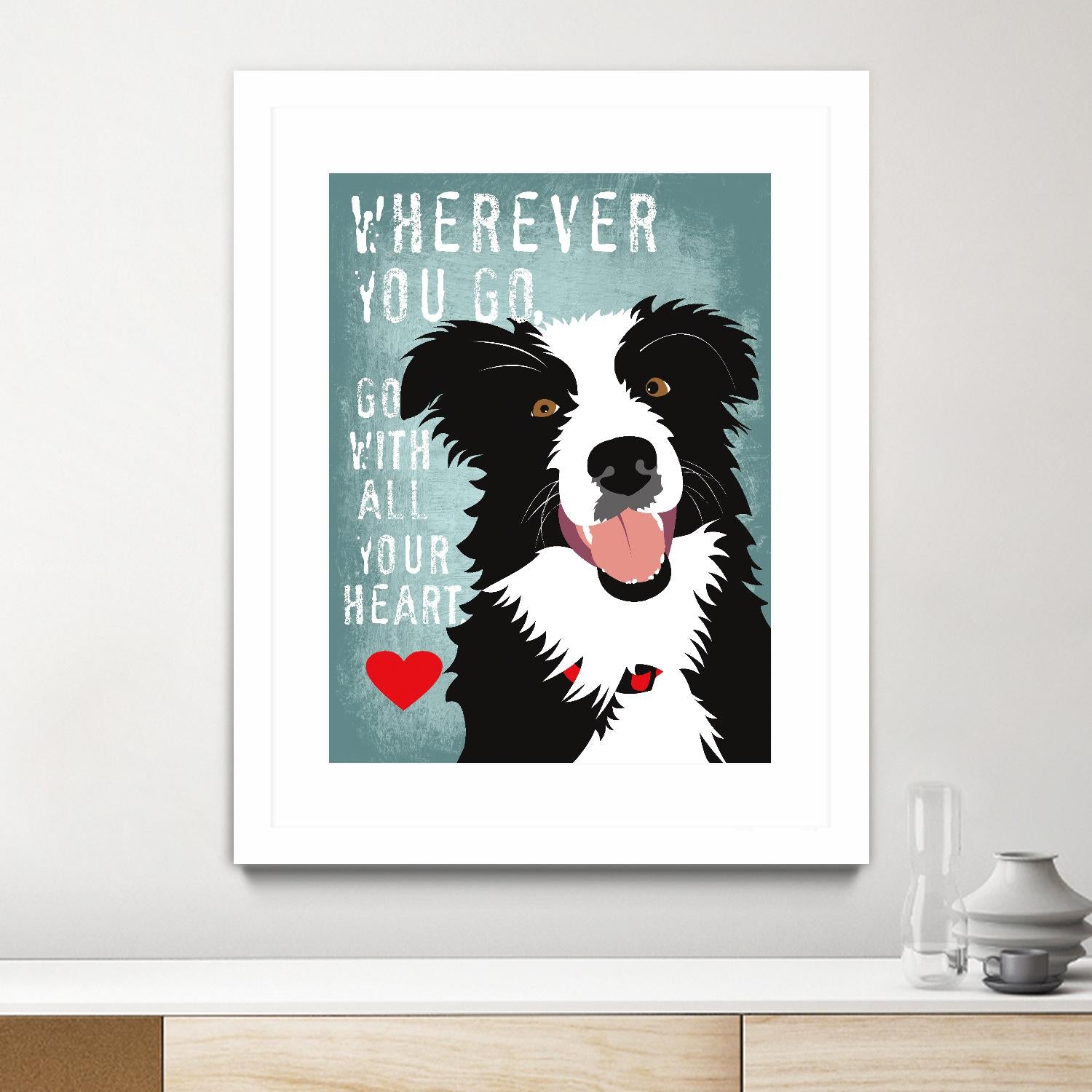 Go with All Your Heart by Ginger Oliphant on GIANT ART - multicolor animals; inspirational