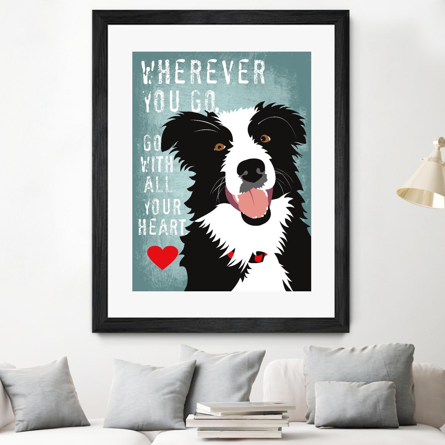 Go with All Your Heart by Ginger Oliphant on GIANT ART - multicolor animals; inspirational