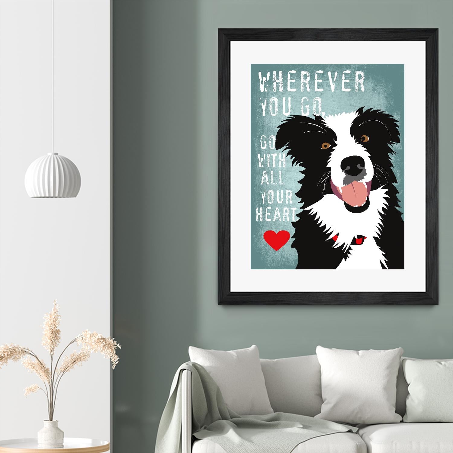 Go with All Your Heart by Ginger Oliphant on GIANT ART - multicolor animals; inspirational