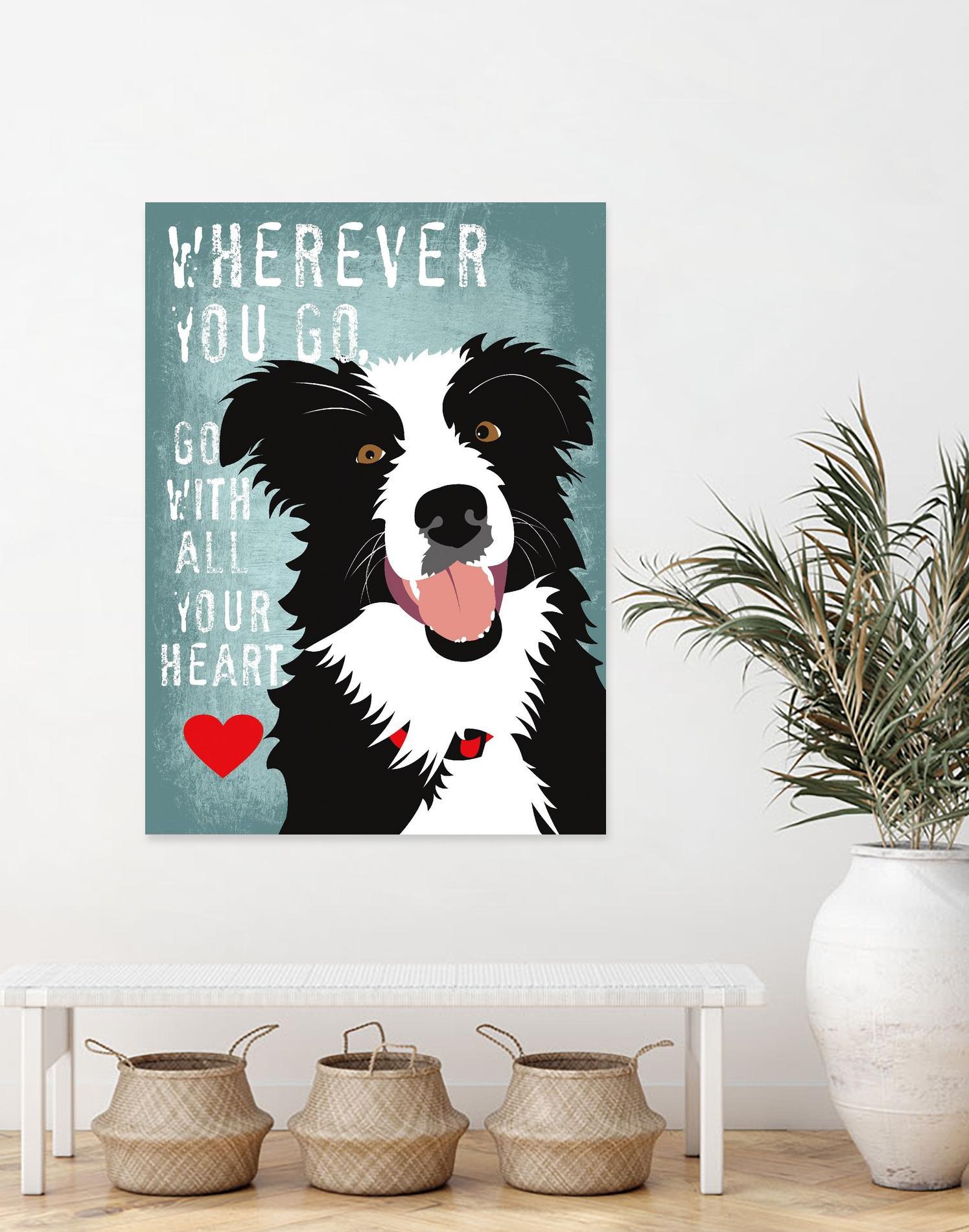 Go with All Your Heart by Ginger Oliphant on GIANT ART - multicolor animals; inspirational