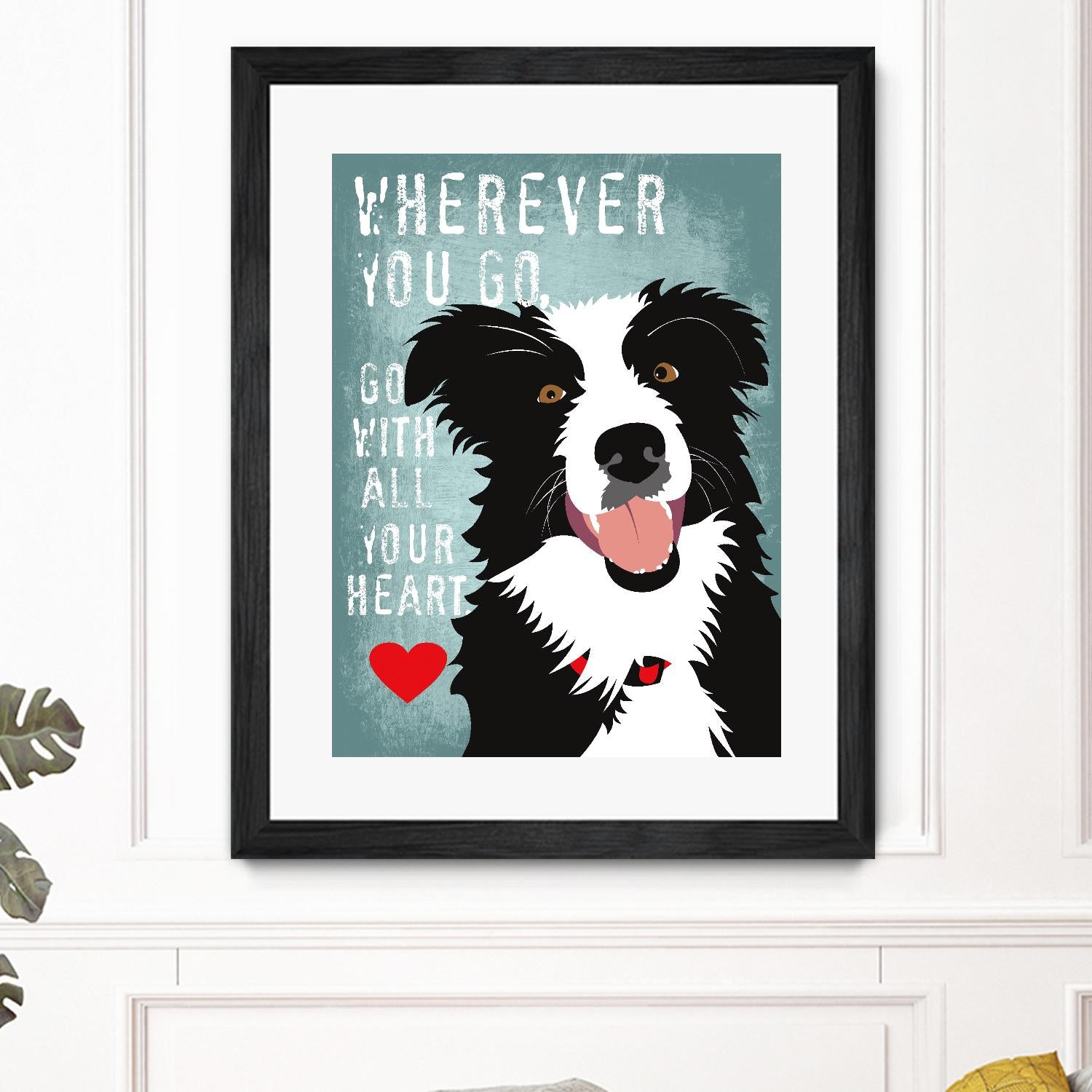 Go with All Your Heart by Ginger Oliphant on GIANT ART - multicolor animals; inspirational