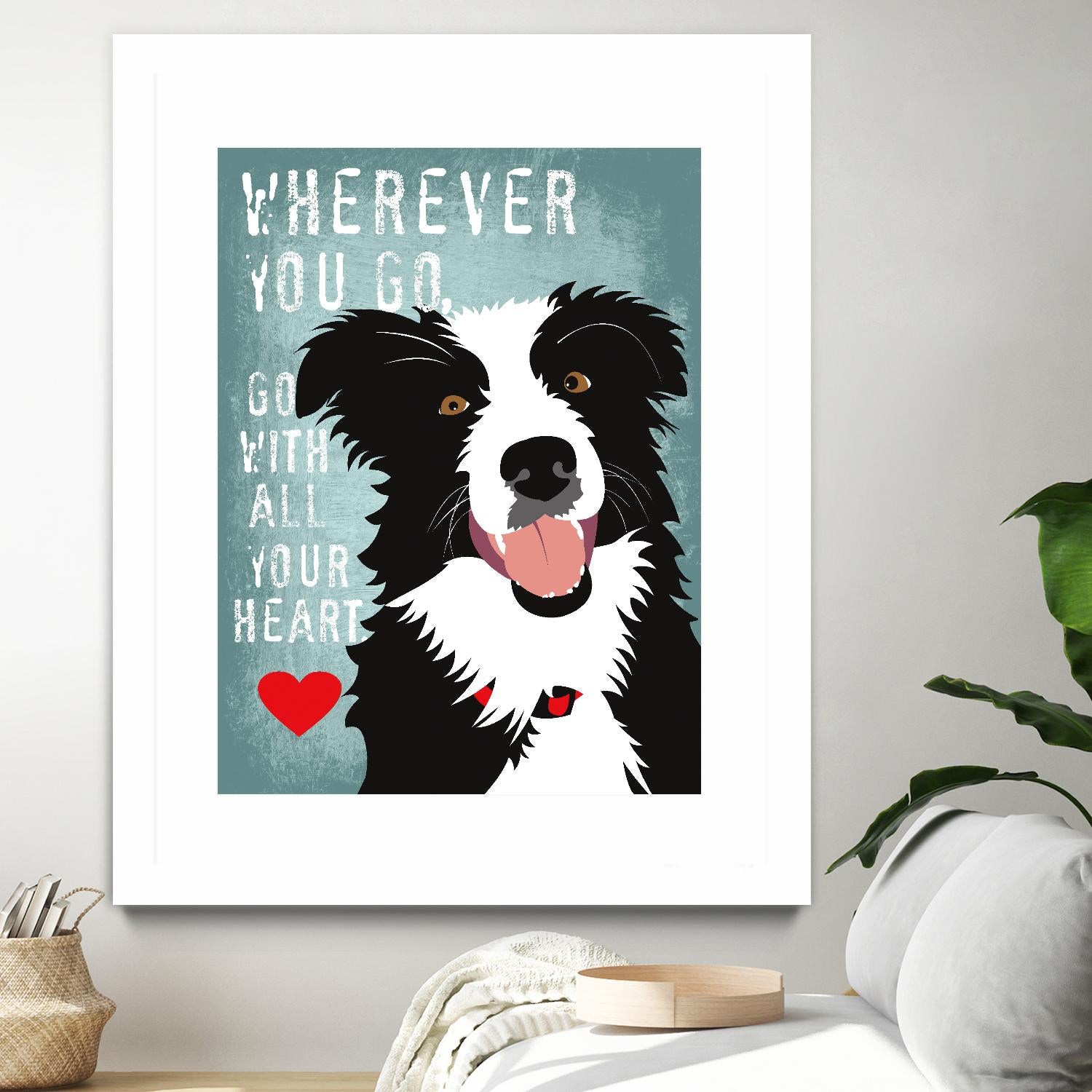 Go with All Your Heart by Ginger Oliphant on GIANT ART - multicolor animals; inspirational