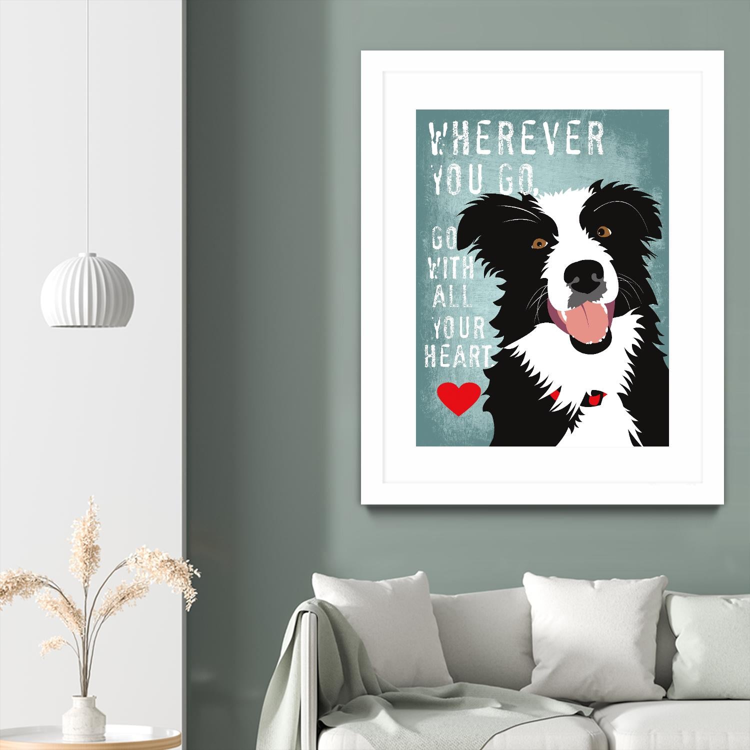 Go with All Your Heart by Ginger Oliphant on GIANT ART - multicolor animals; inspirational