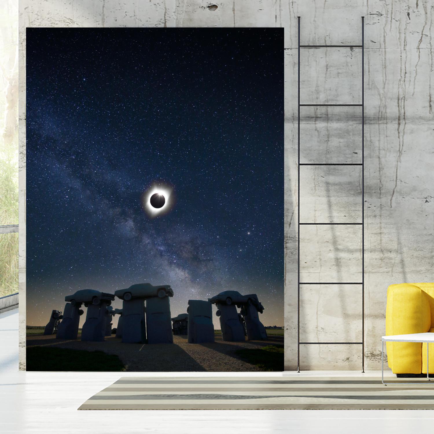 Eclipse at Carhenge by Dale O’Dell on GIANT ART - multicolor photography; landscapes