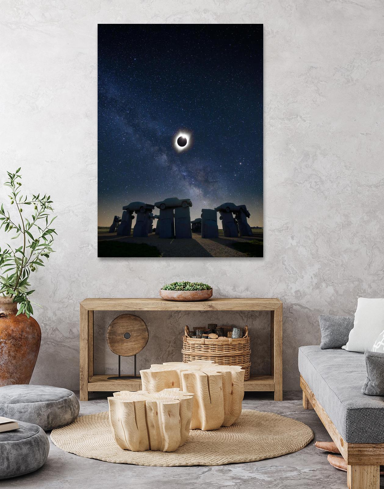 Eclipse at Carhenge by Dale O'Dell on GIANT ART - multicolor photography; landscapes
