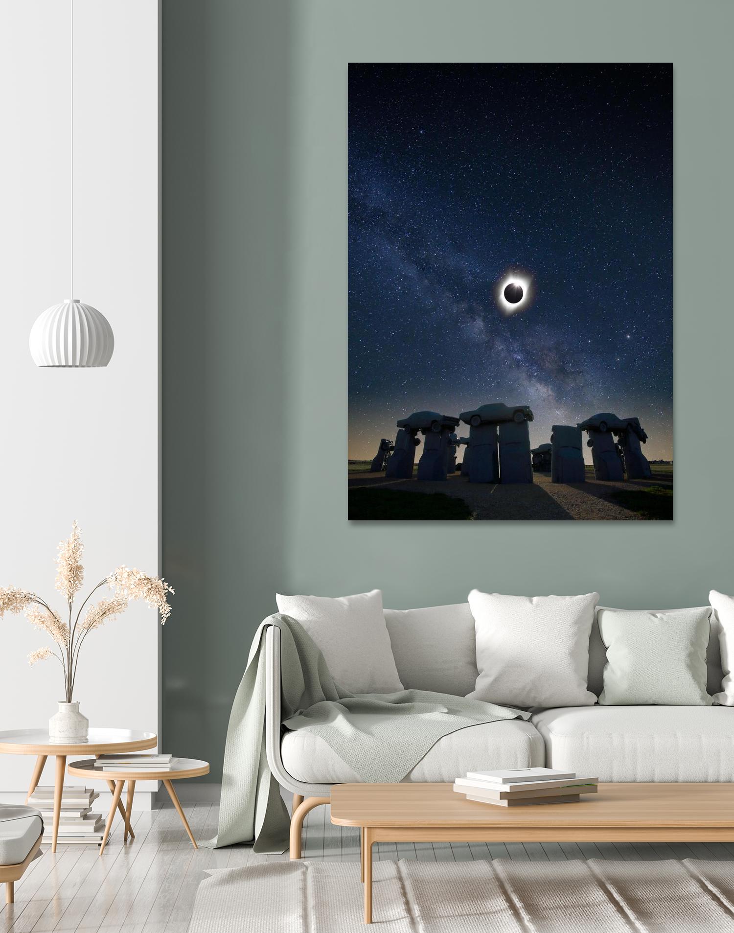 Eclipse at Carhenge by Dale O'Dell on GIANT ART - multicolor photography; landscapes