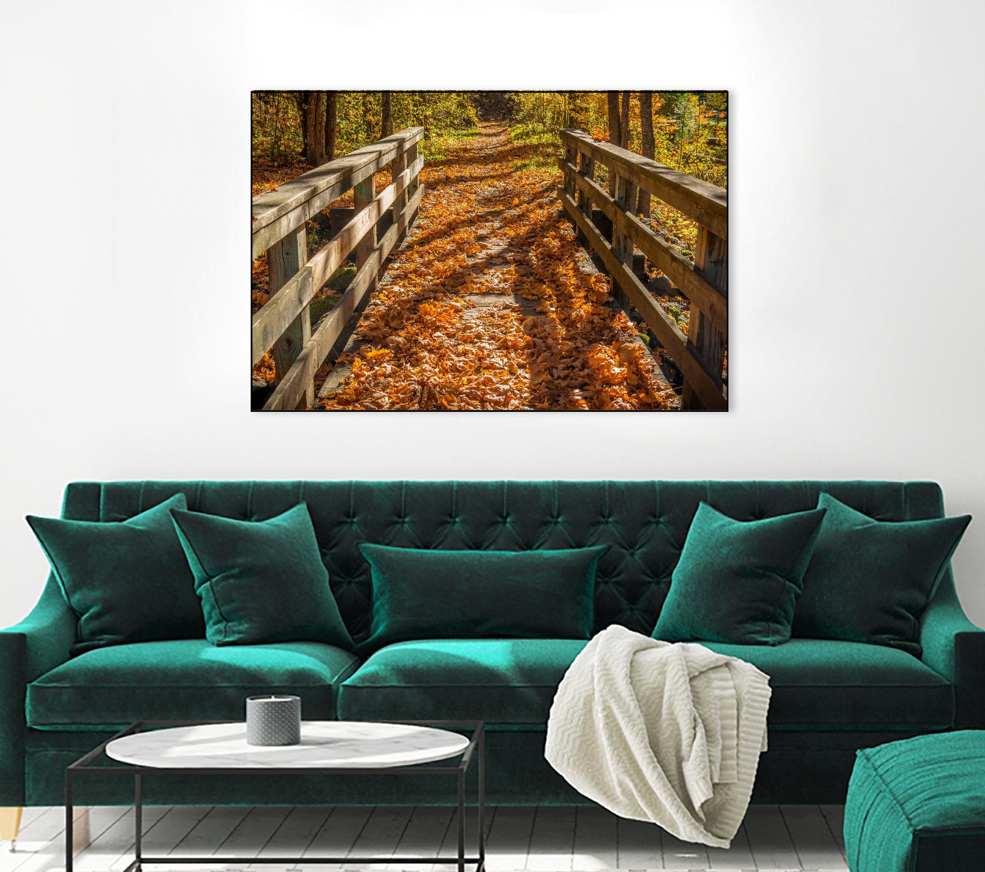 Fall On The Footbridge by Tim Oldford on GIANT ART - multicolor photography; landscapes