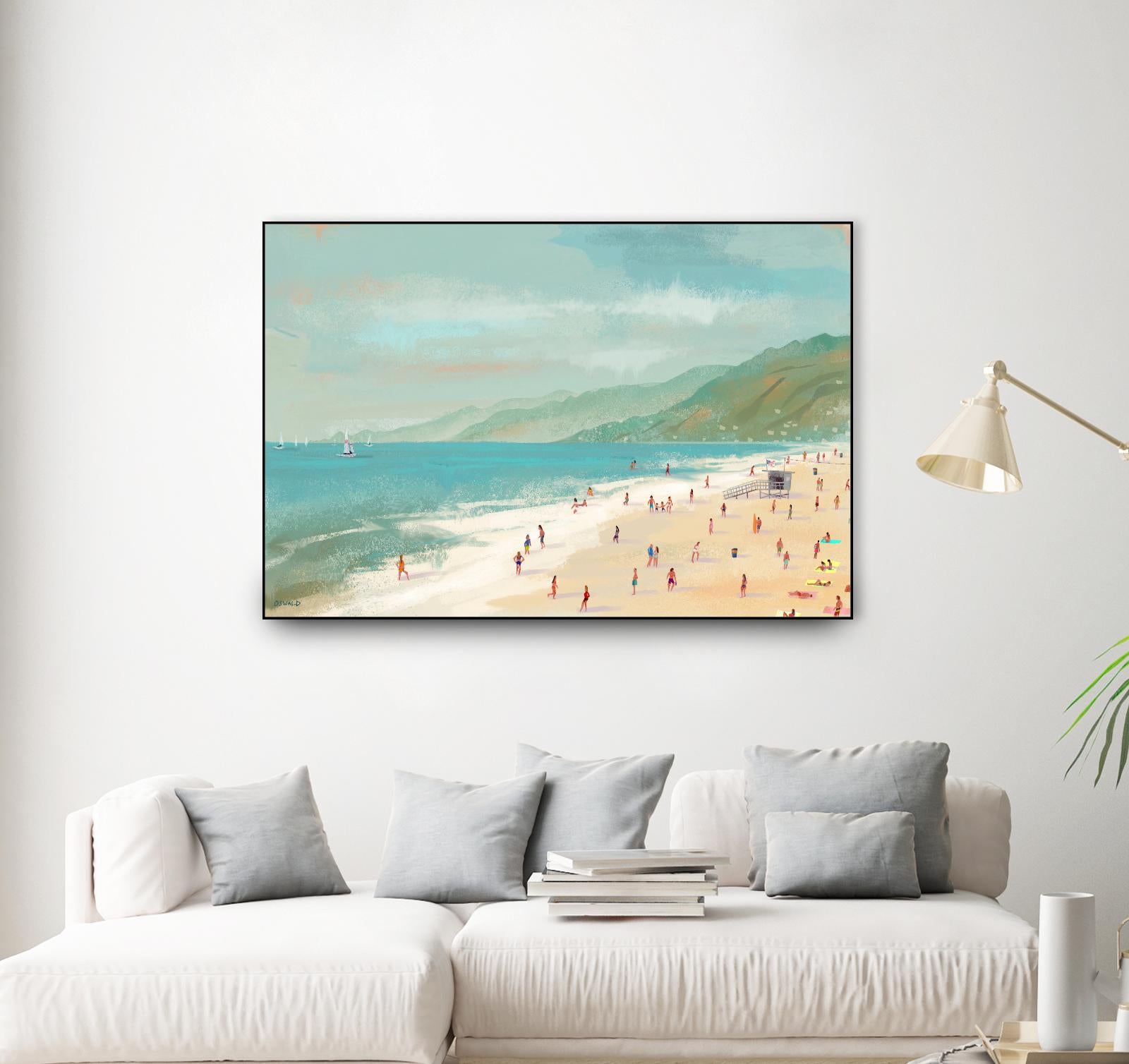Santa Monica Beach by Pete Oswald on GIANT ART - multicolor coastal; landscapes