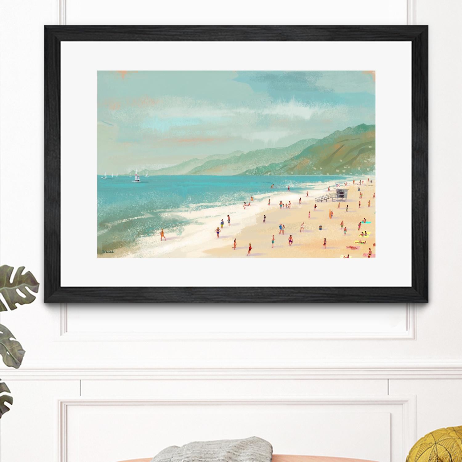 Santa Monica Beach by Pete Oswald on GIANT ART - multicolor coastal; landscapes