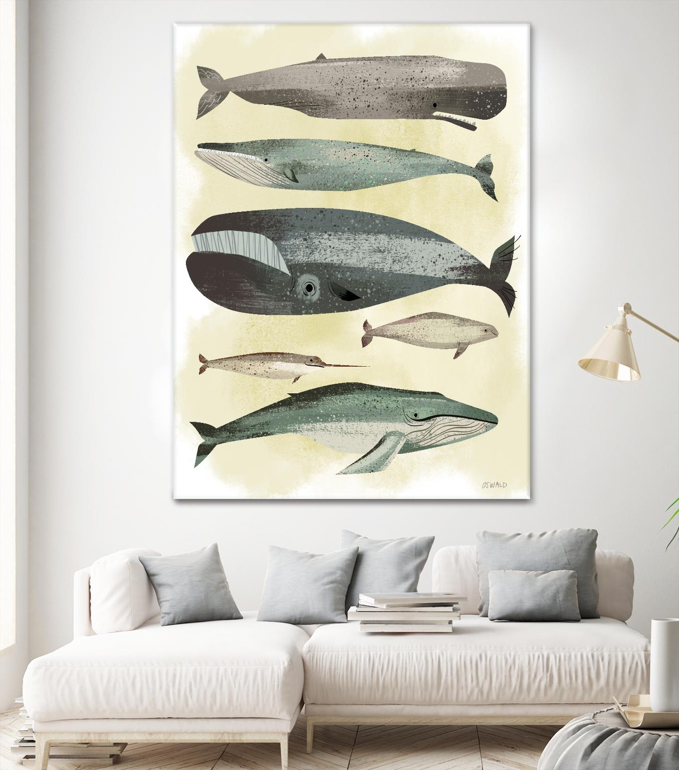 Whales by Pete Oswald on GIANT ART - multicolor animals