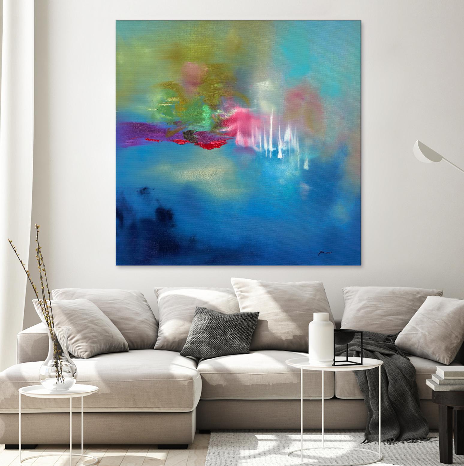 Water Garden by Sarah Parsons on GIANT ART - multicolor abstracts; contemporary