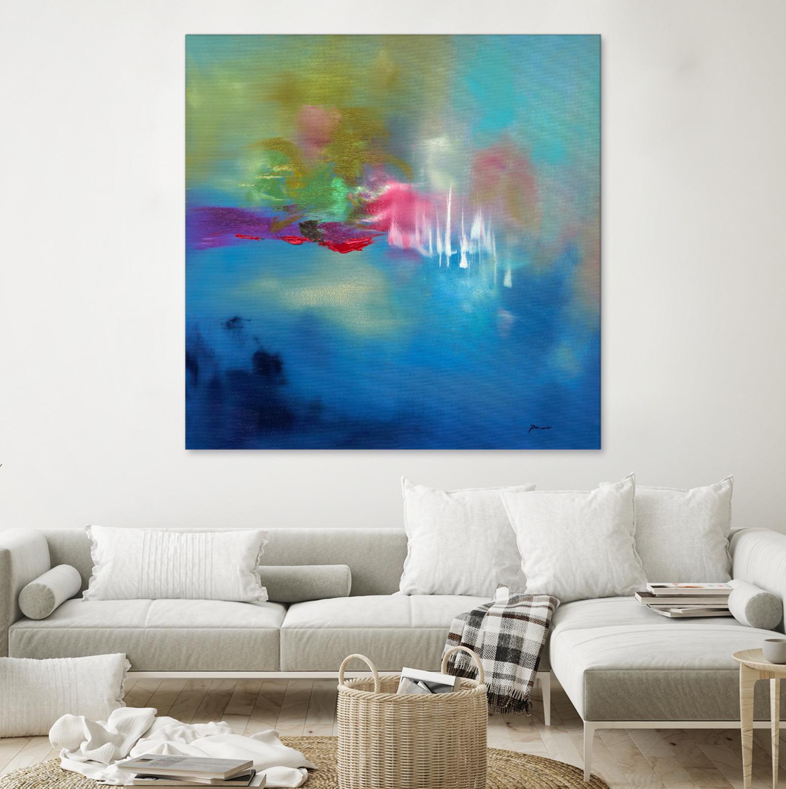 Water Garden by Sarah Parsons on GIANT ART - multicolor abstracts; contemporary