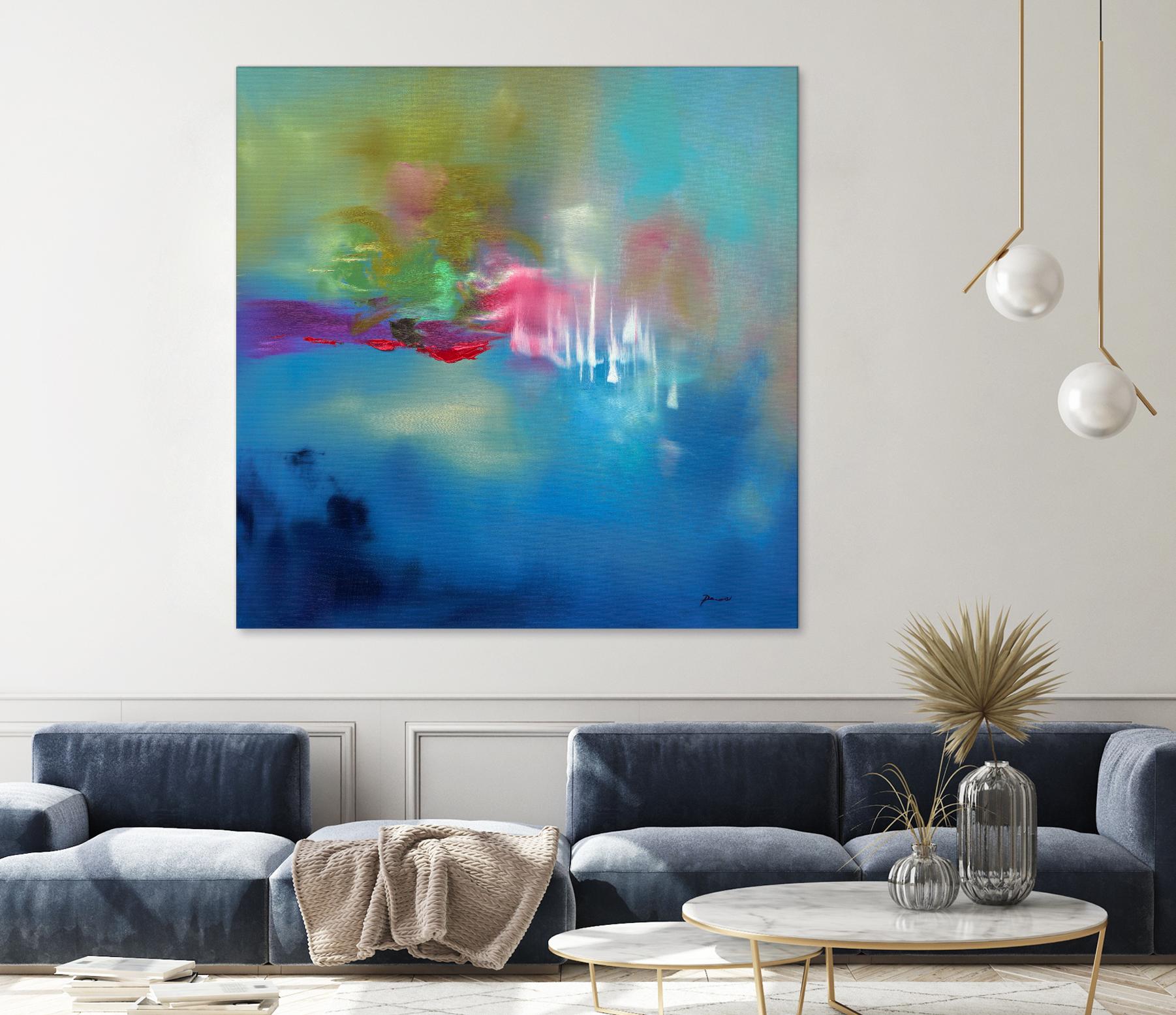 Water Garden by Sarah Parsons on GIANT ART - multicolor abstracts; contemporary
