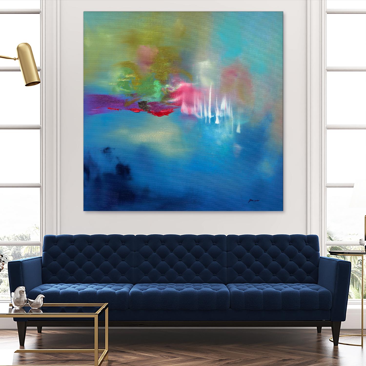 Water Garden by Sarah Parsons on GIANT ART - multicolor abstracts; contemporary