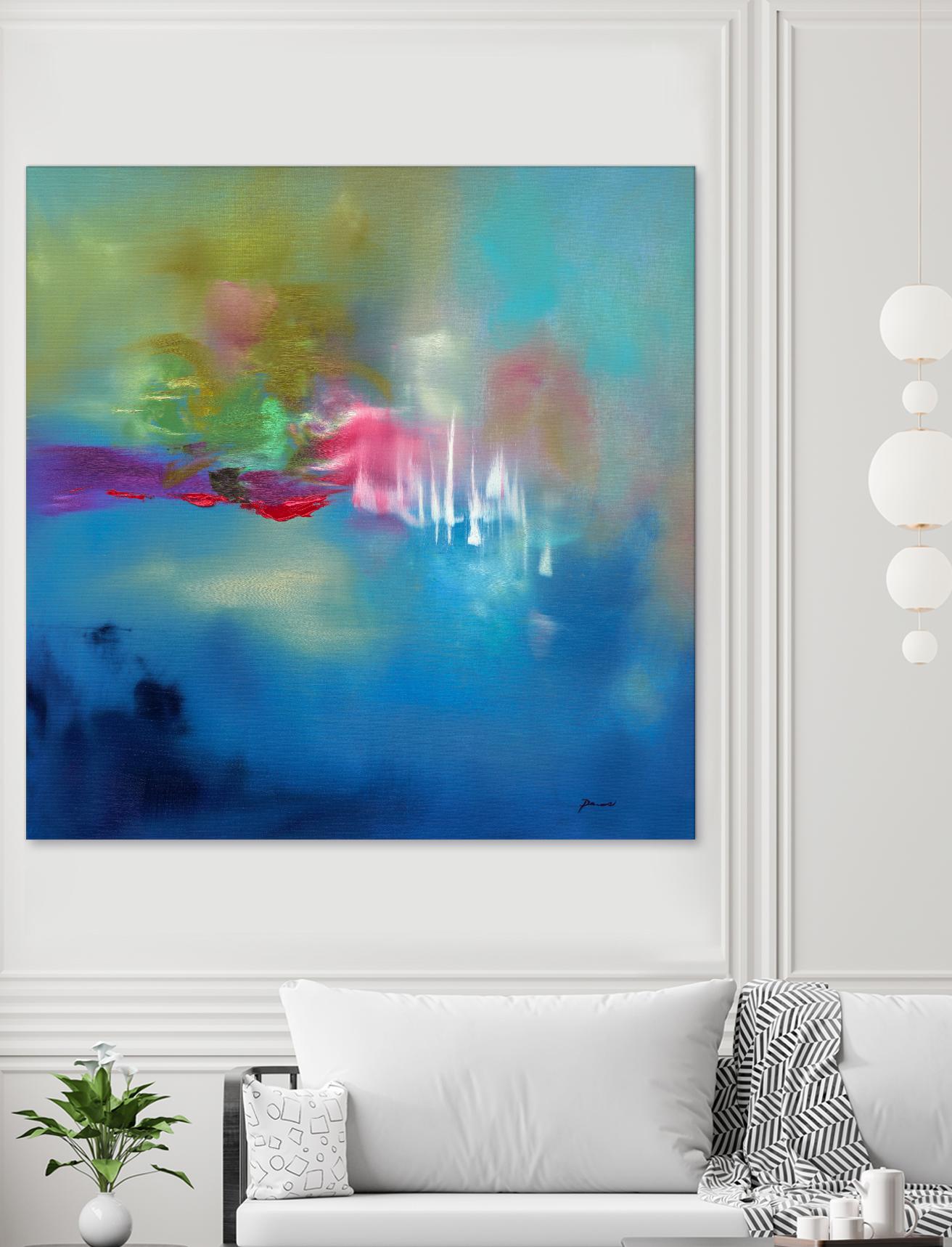 Water Garden by Sarah Parsons on GIANT ART - multicolor abstracts; contemporary