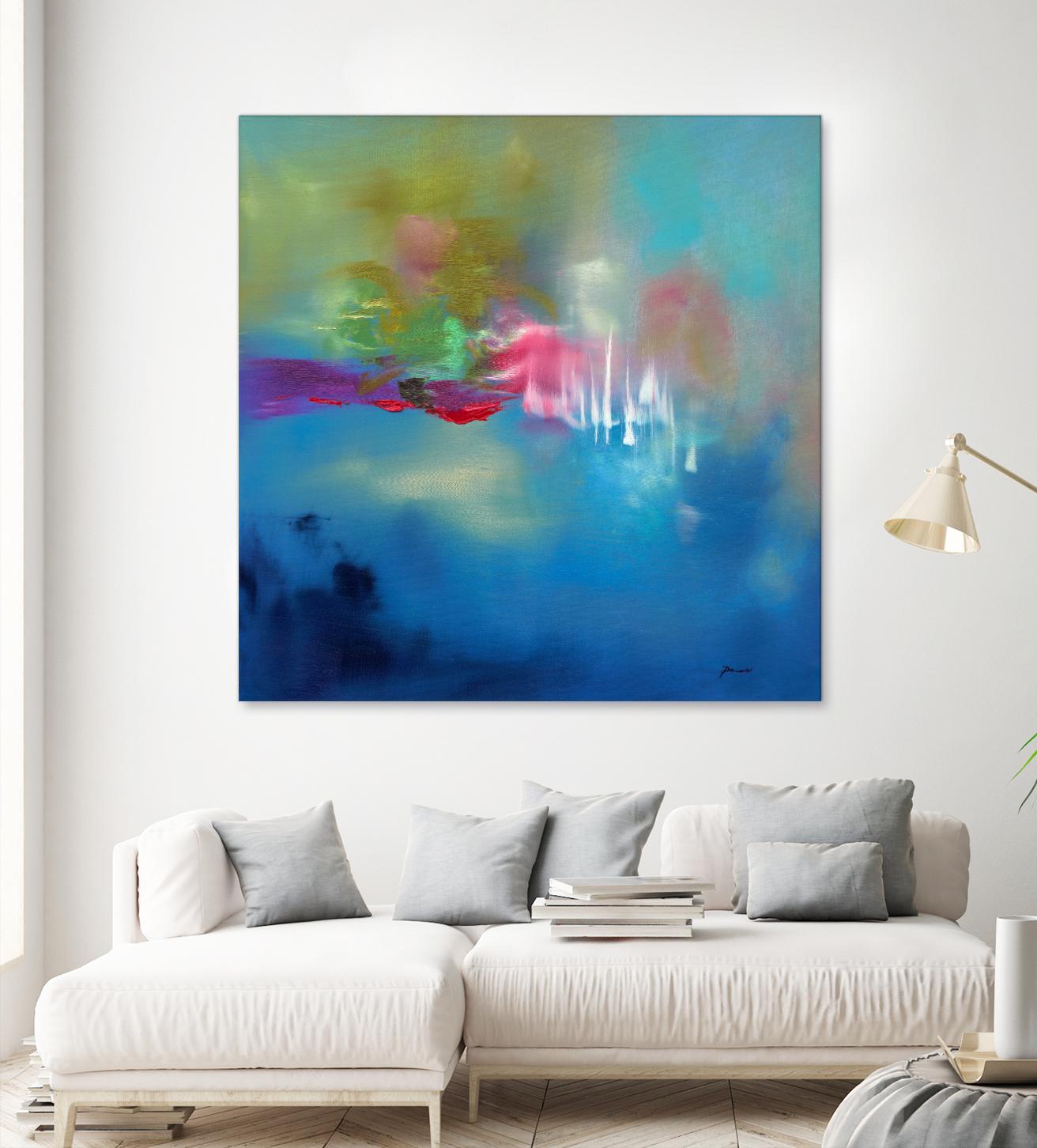 Water Garden by Sarah Parsons on GIANT ART - multicolor abstracts; contemporary
