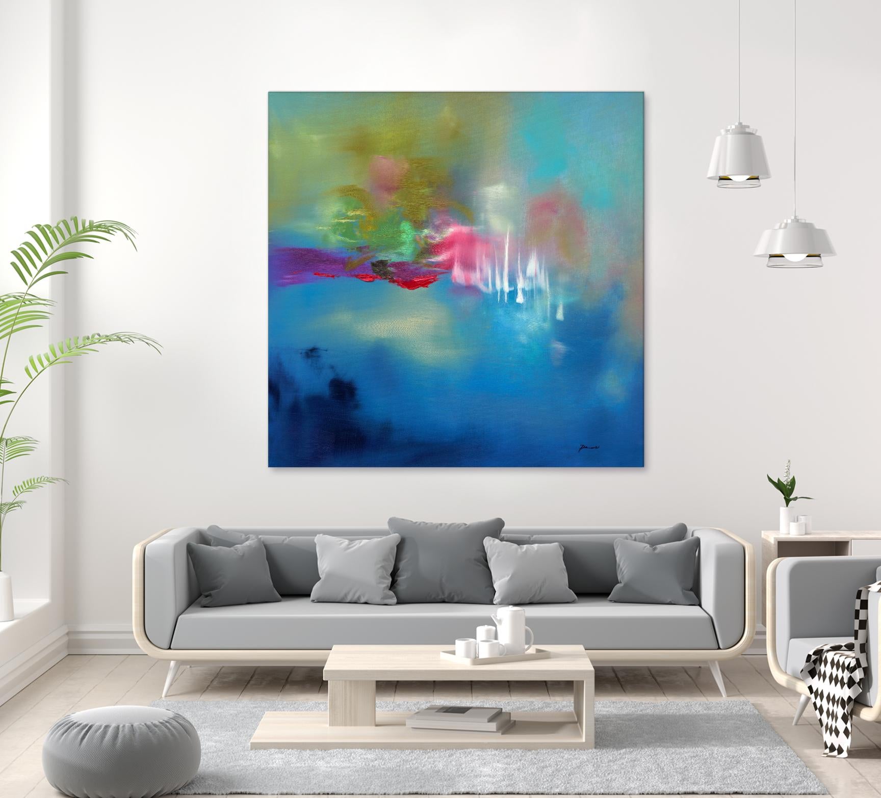 Water Garden by Sarah Parsons on GIANT ART - multicolor abstracts; contemporary