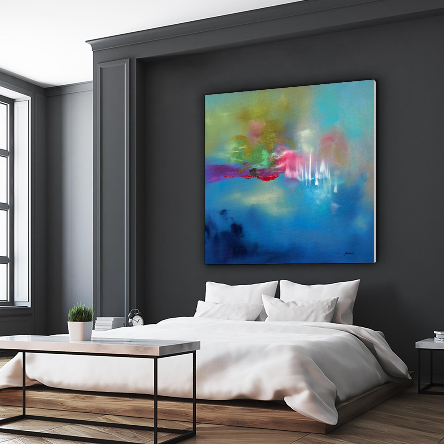 Water Garden by Sarah Parsons on GIANT ART - multicolor abstracts; contemporary