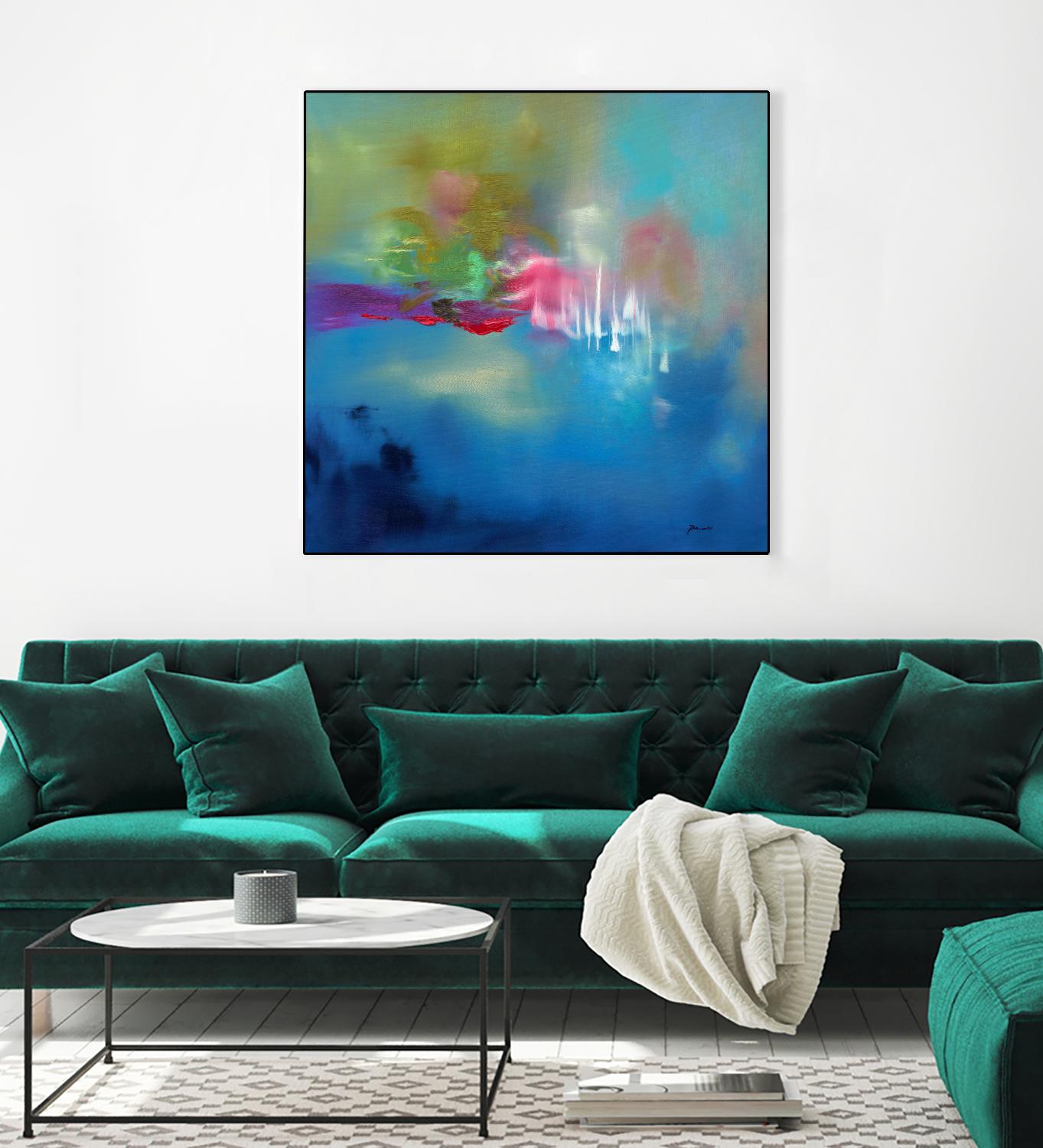 Water Garden by Sarah Parsons on GIANT ART - multicolor abstracts; contemporary