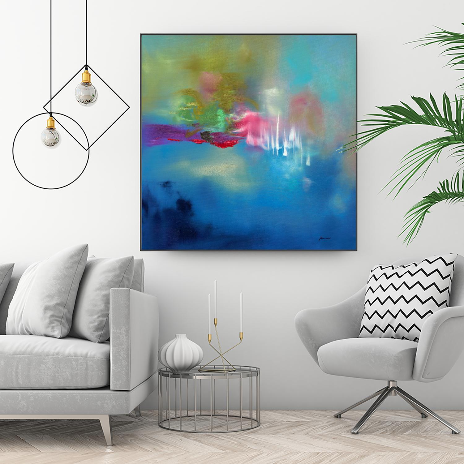 Water Garden by Sarah Parsons on GIANT ART - multicolor abstracts; contemporary