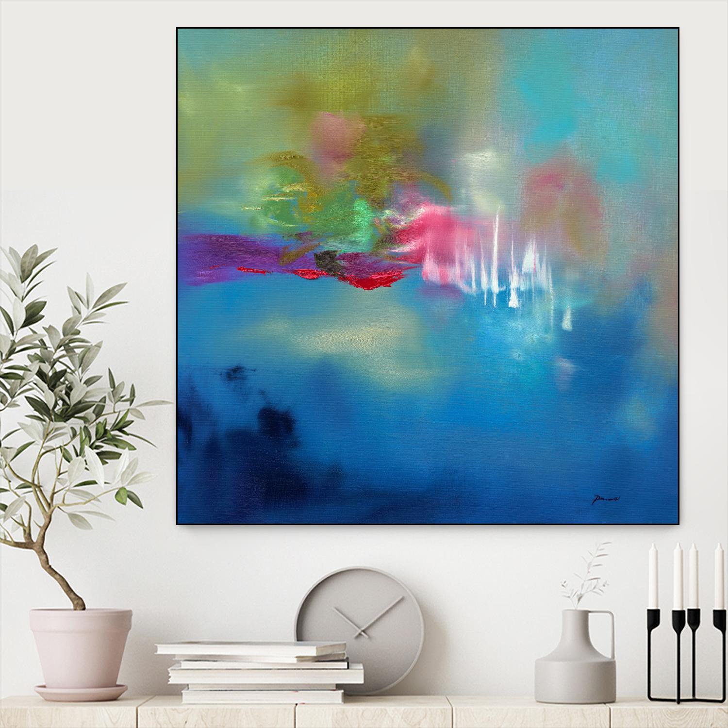 Water Garden by Sarah Parsons on GIANT ART - multicolor abstracts; contemporary