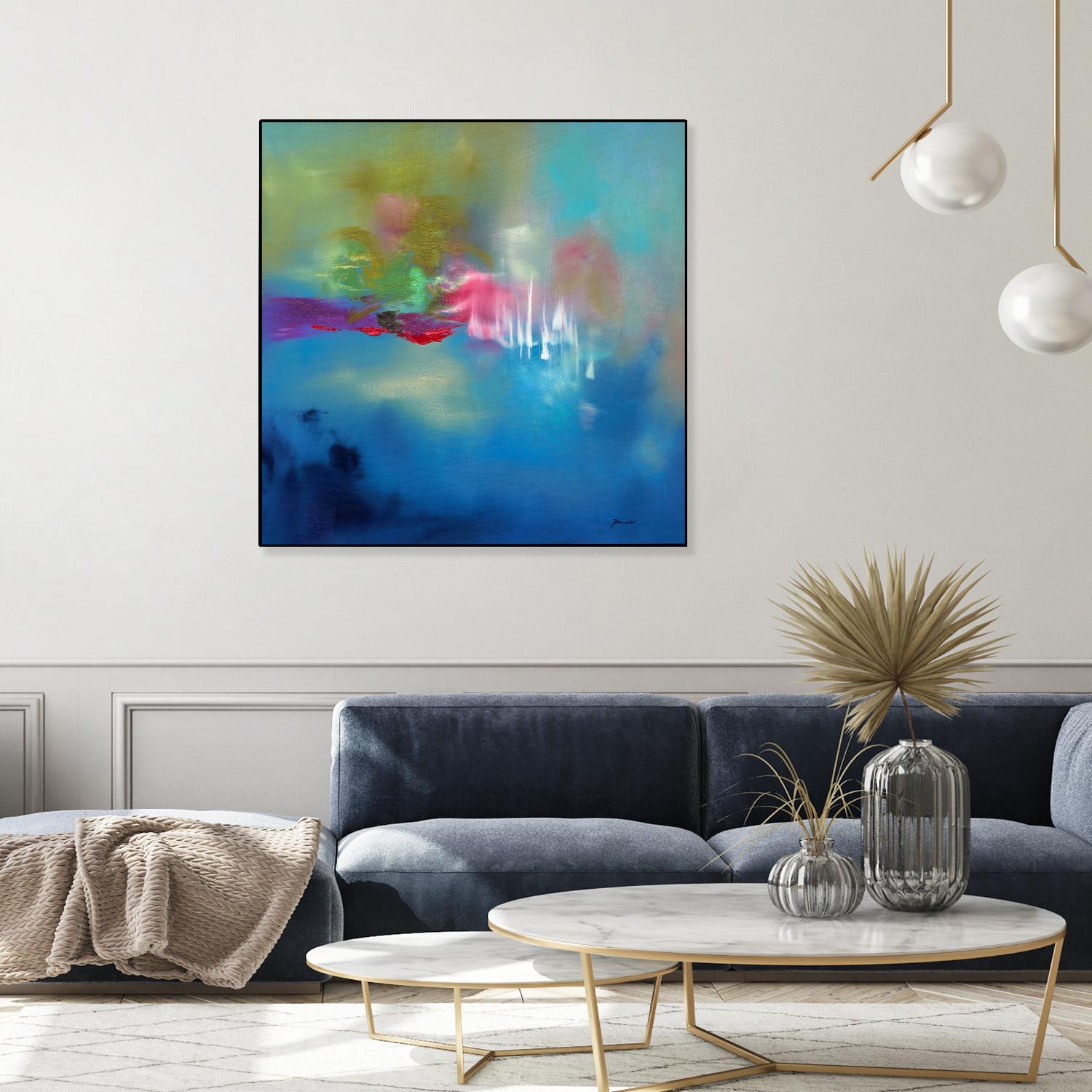 Water Garden by Sarah Parsons on GIANT ART - multicolor abstracts; contemporary