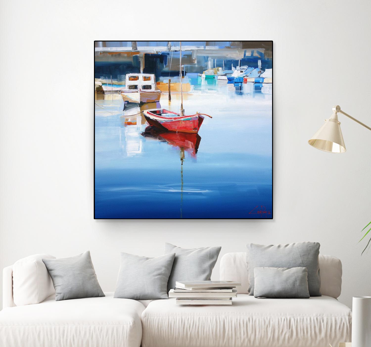 Mordialloc Moorings by Craig Trewin Penny on GIANT ART - multicolor coastal