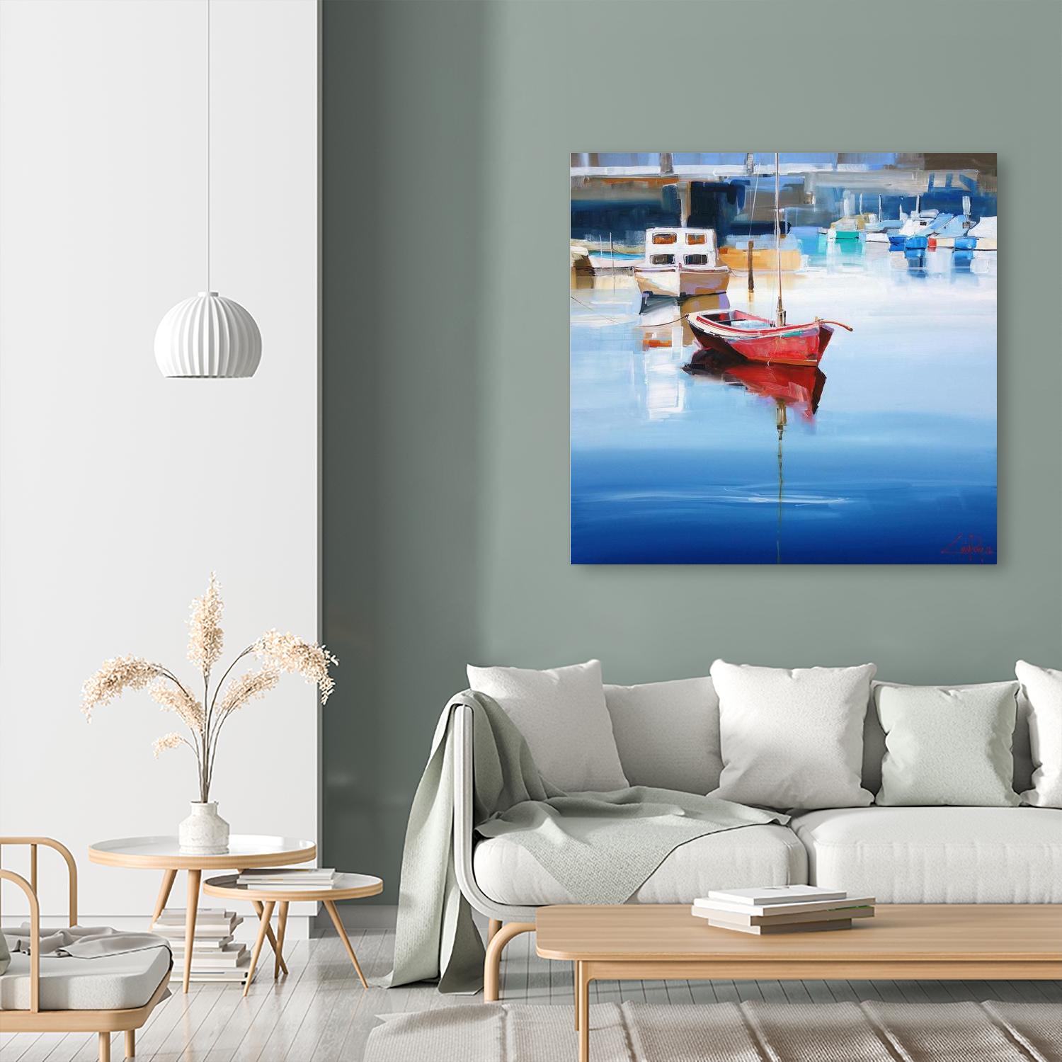 Mordialloc Moorings by Craig Trewin Penny on GIANT ART - multicolor coastal