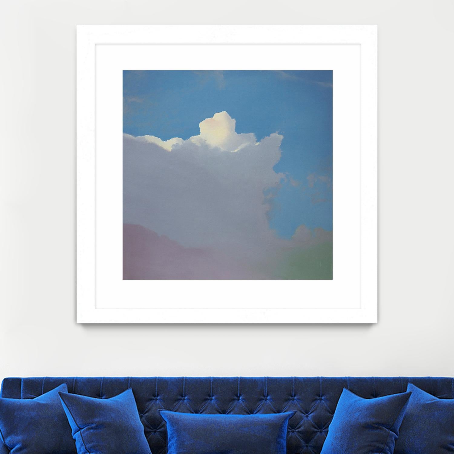 Sundae by Cap Pannell on GIANT ART - blue, yellow contemporary, landscapes, clouds
