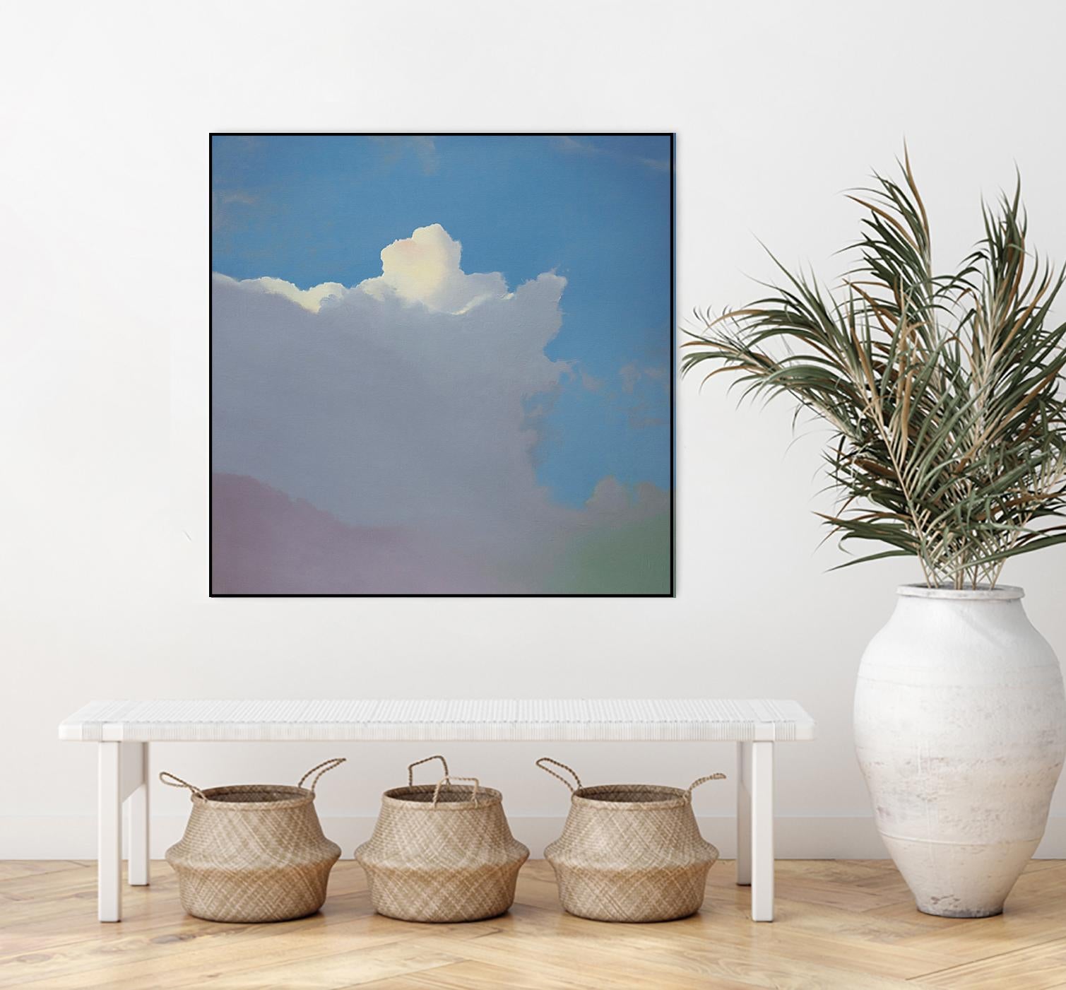 Sundae by Cap Pannell on GIANT ART - blue, yellow contemporary, landscapes, clouds