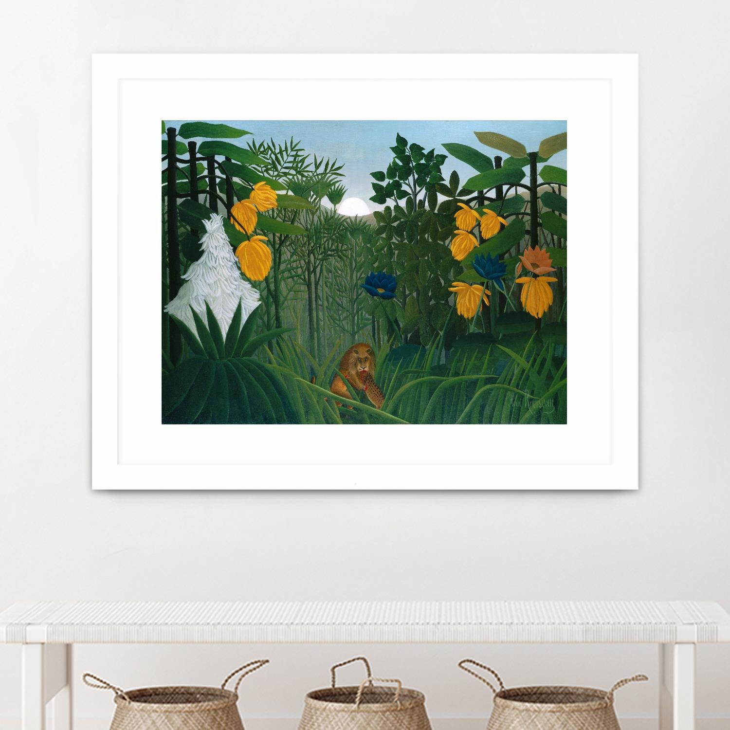 The Repast of the Lion by Henri Rousseau on GIANT ART - multicolor museum; landscapes; animals