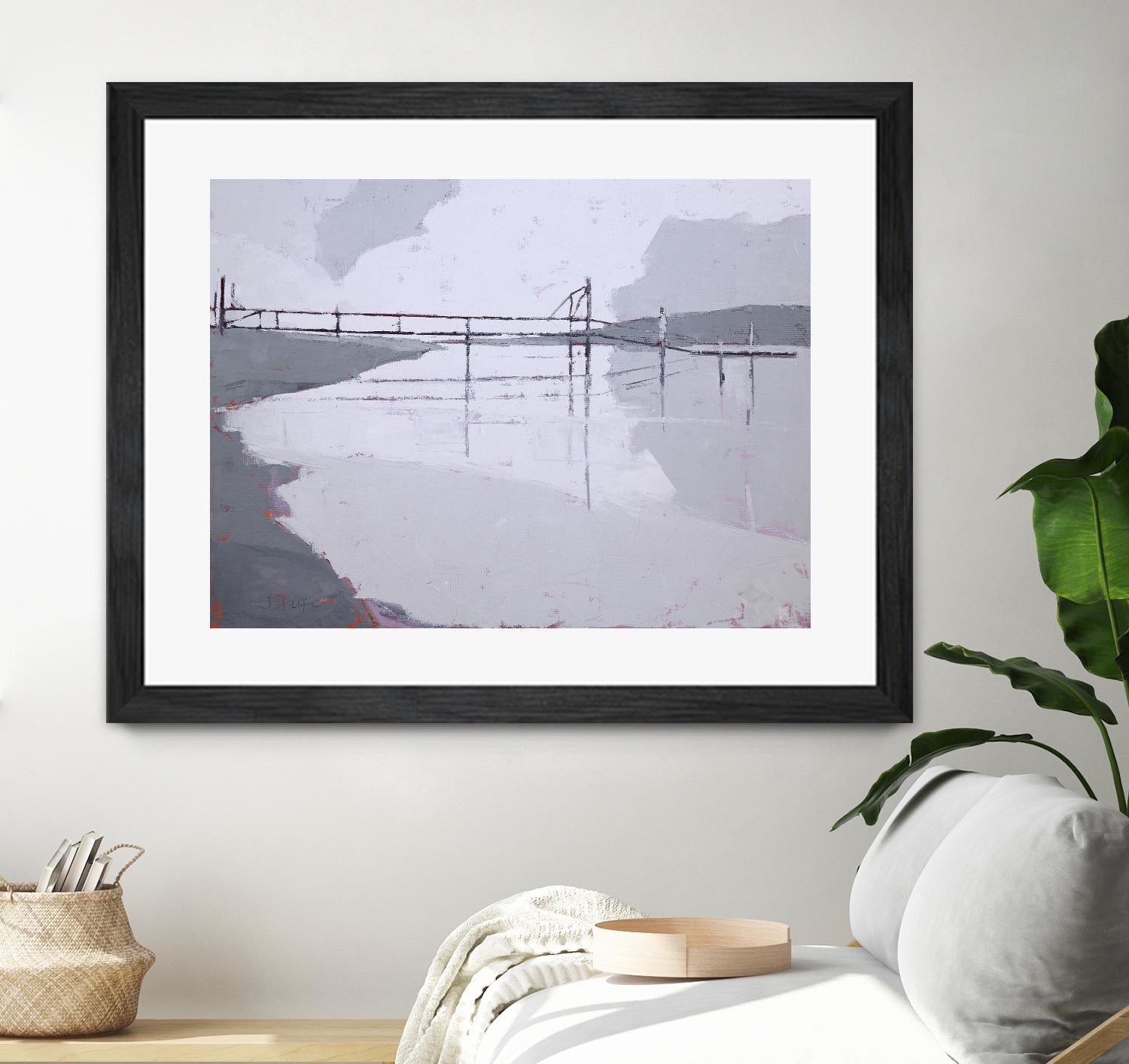Tidal River by John Rufo on GIANT ART - white coastal, contemporary, landscapes, docks/piers, rivers/streams