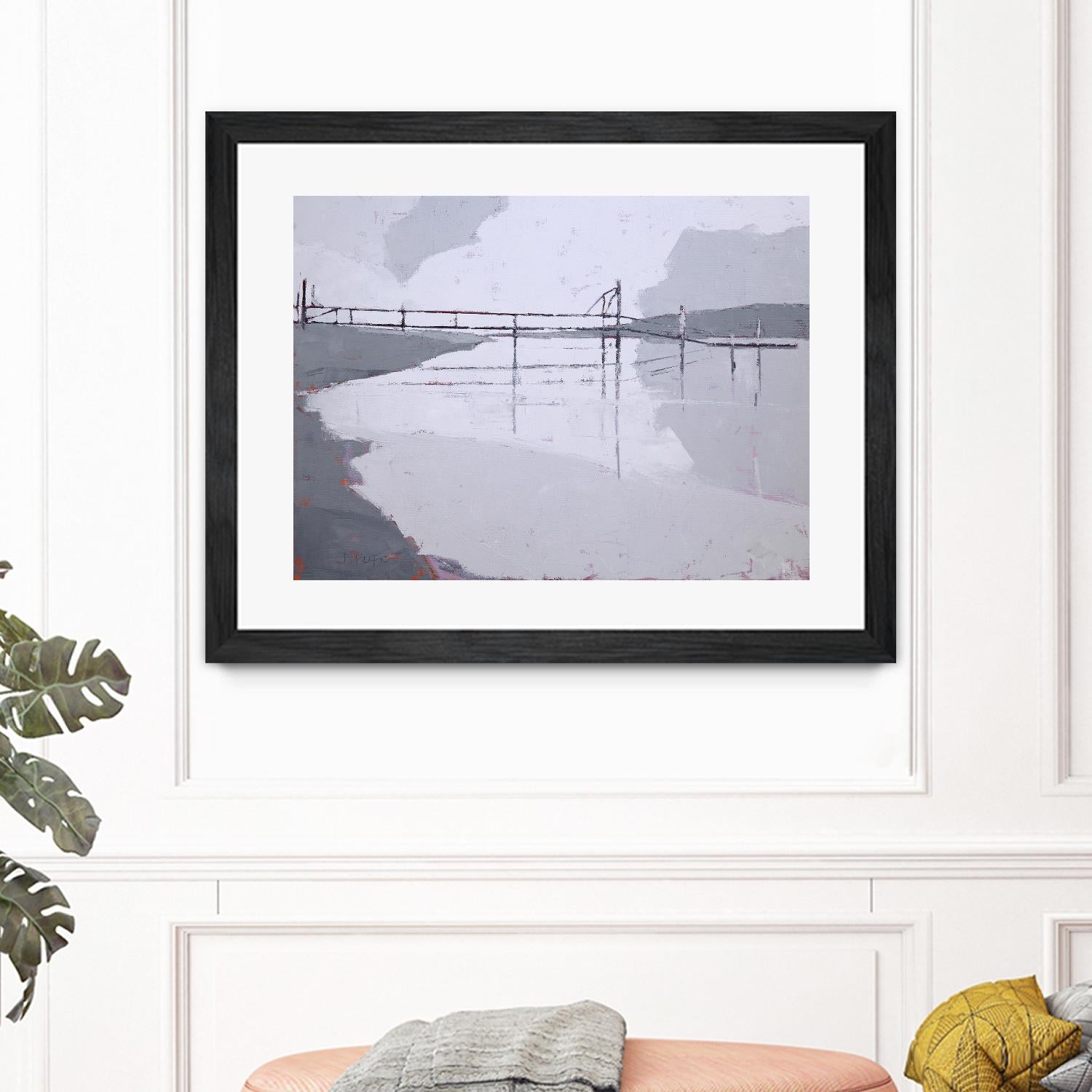 Tidal River by John Rufo on GIANT ART - white coastal, contemporary, landscapes, docks/piers, rivers/streams