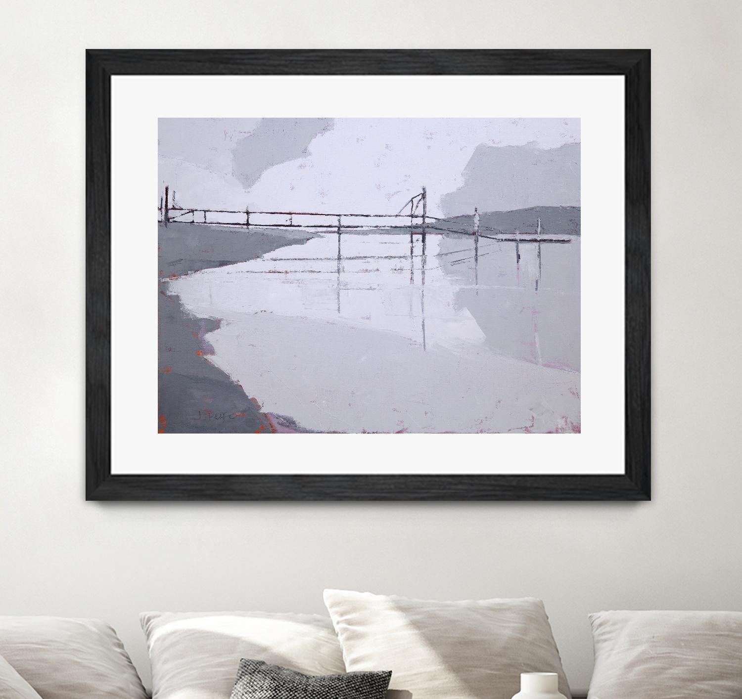 Tidal River by John Rufo on GIANT ART - white coastal, contemporary, landscapes, docks/piers, rivers/streams