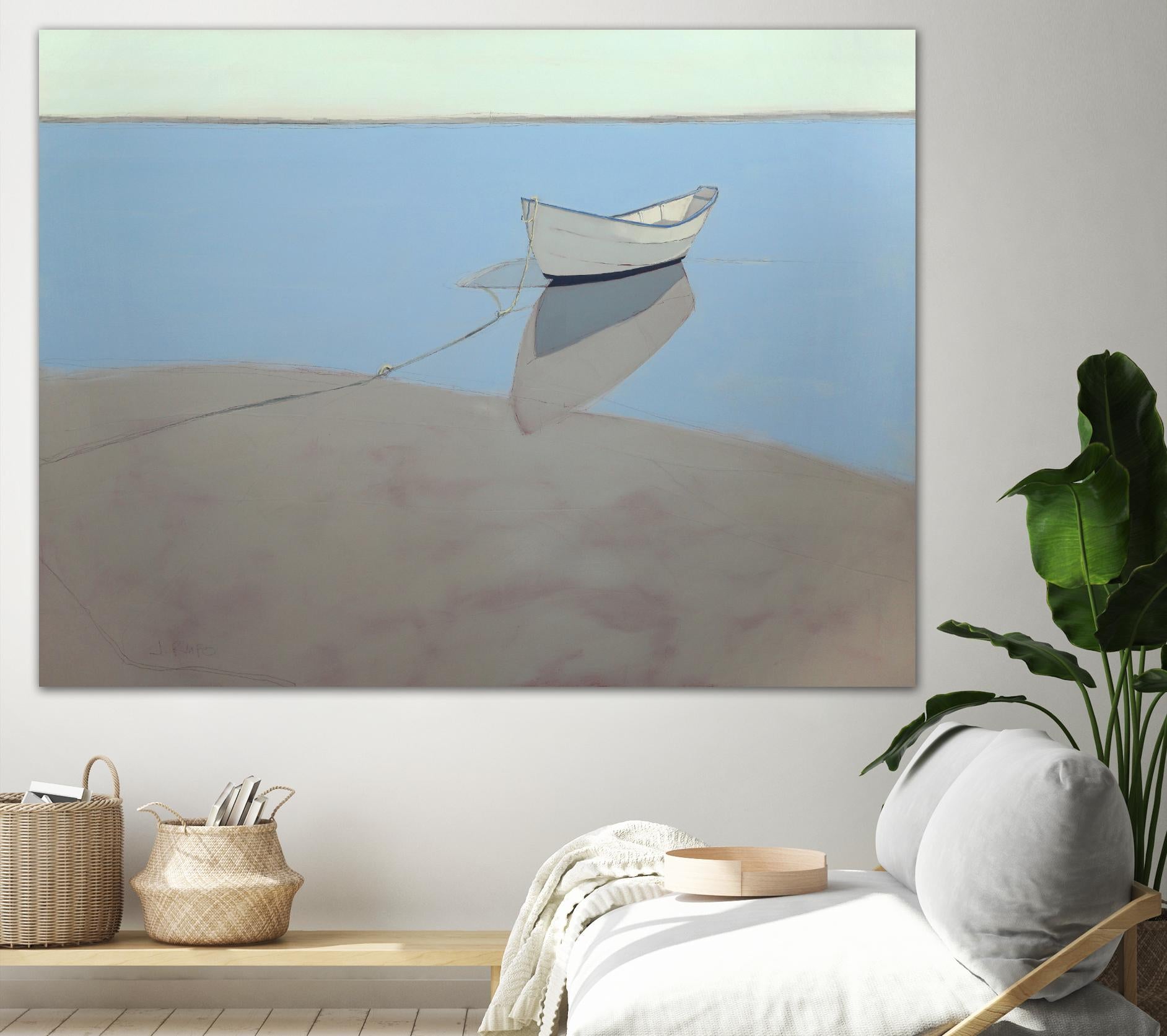 White Dory by John Rufo on GIANT ART - multi coastal, contemporary, landscapes, boats, ocean