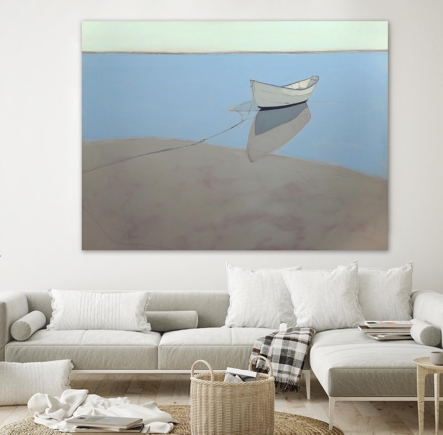 White Dory by John Rufo on GIANT ART - multi coastal, contemporary, landscapes, boats, ocean