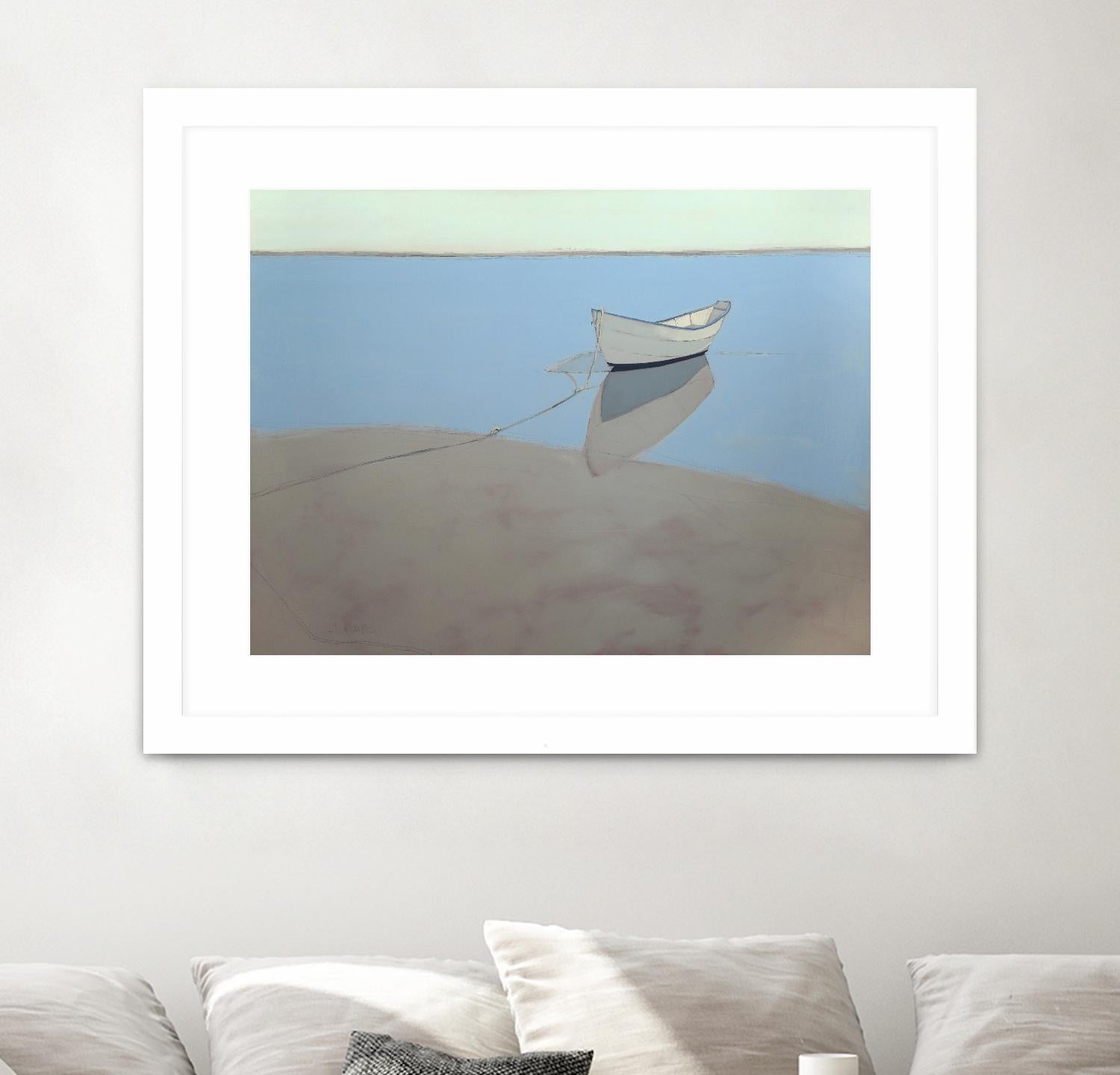 White Dory by John Rufo on GIANT ART - multi coastal, contemporary, landscapes, boats, ocean