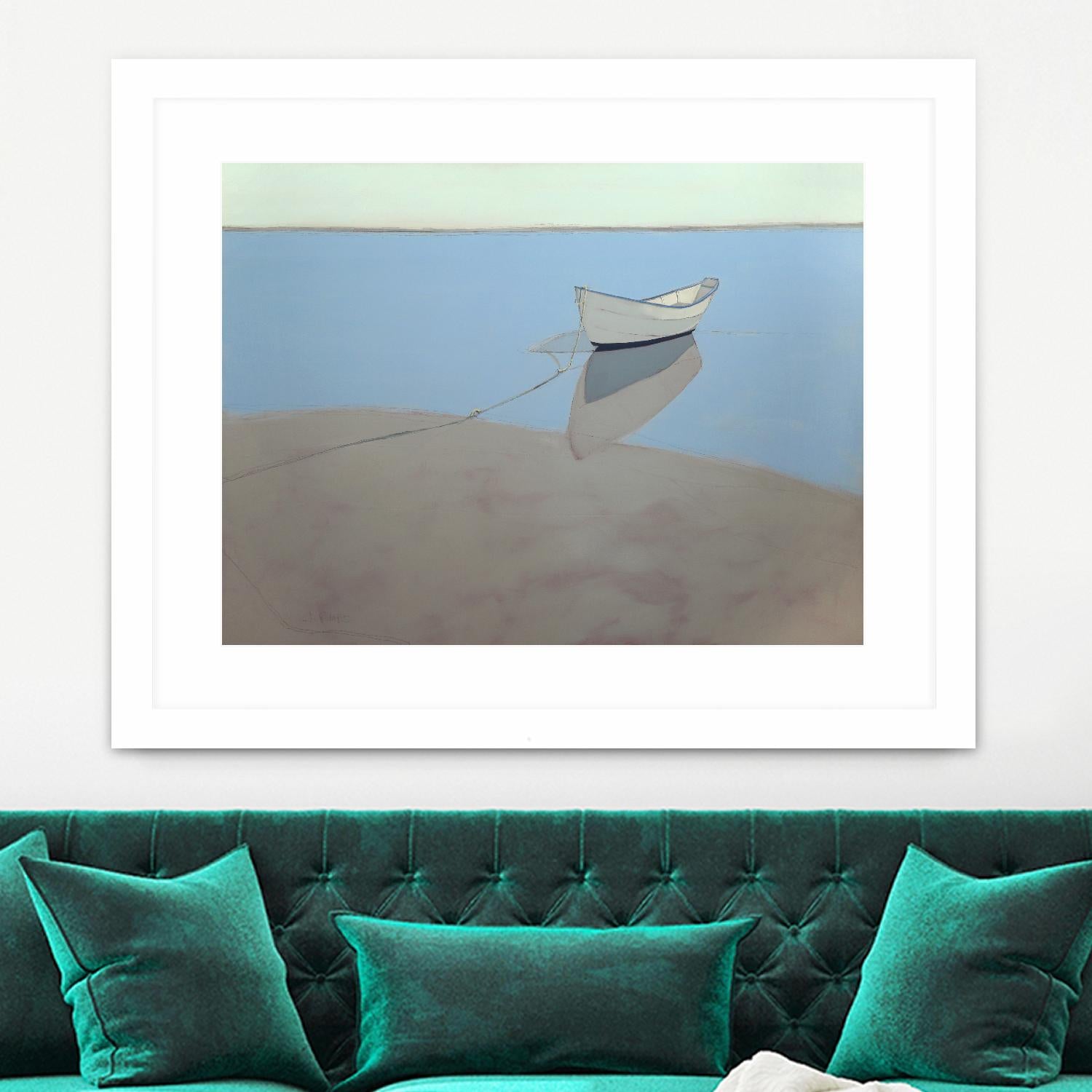 White Dory by John Rufo on GIANT ART - multi coastal, contemporary, landscapes, boats, ocean