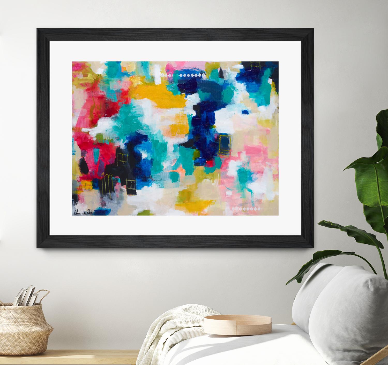 House with a Picket Fence by Amira Rahim on GIANT ART - pink abstract