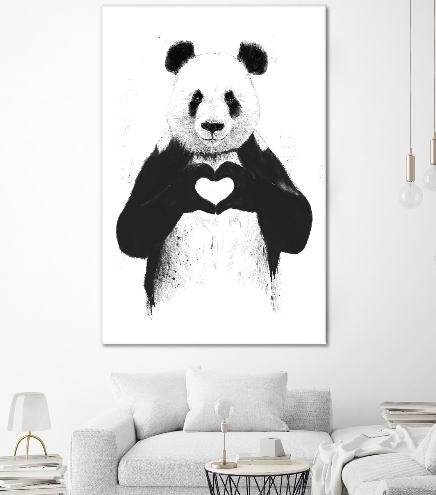All You Need is Love by Balazs Solti on GIANT ART - white animals