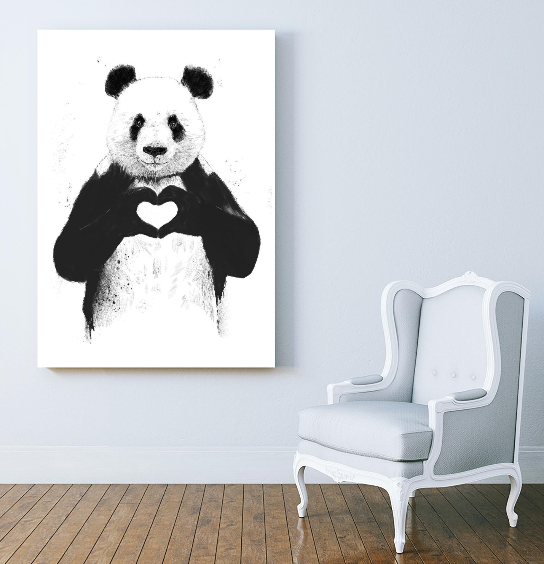 All You Need is Love by Balazs Solti on GIANT ART - white animals