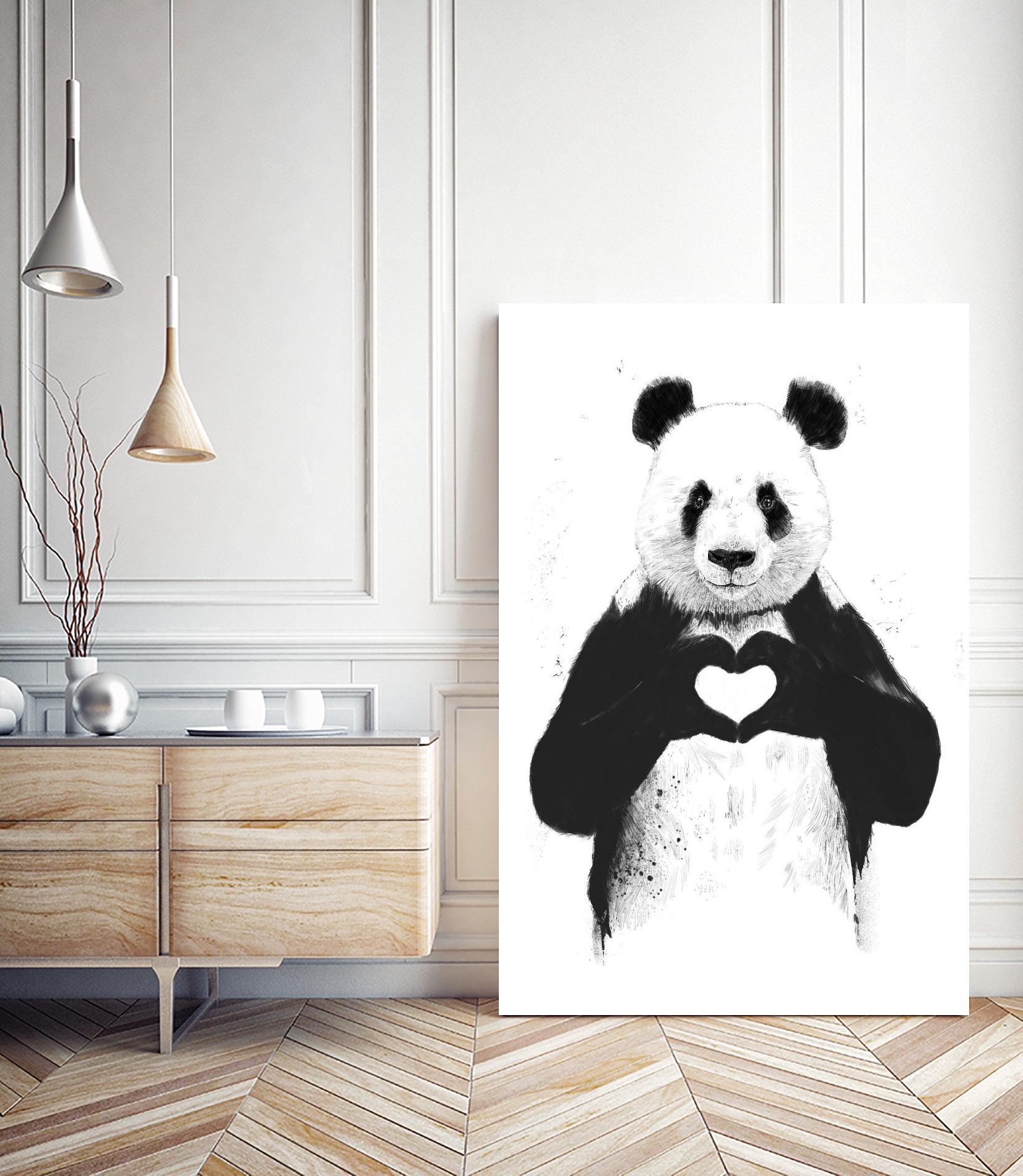 All You Need is Love by Balazs Solti on GIANT ART - white animals