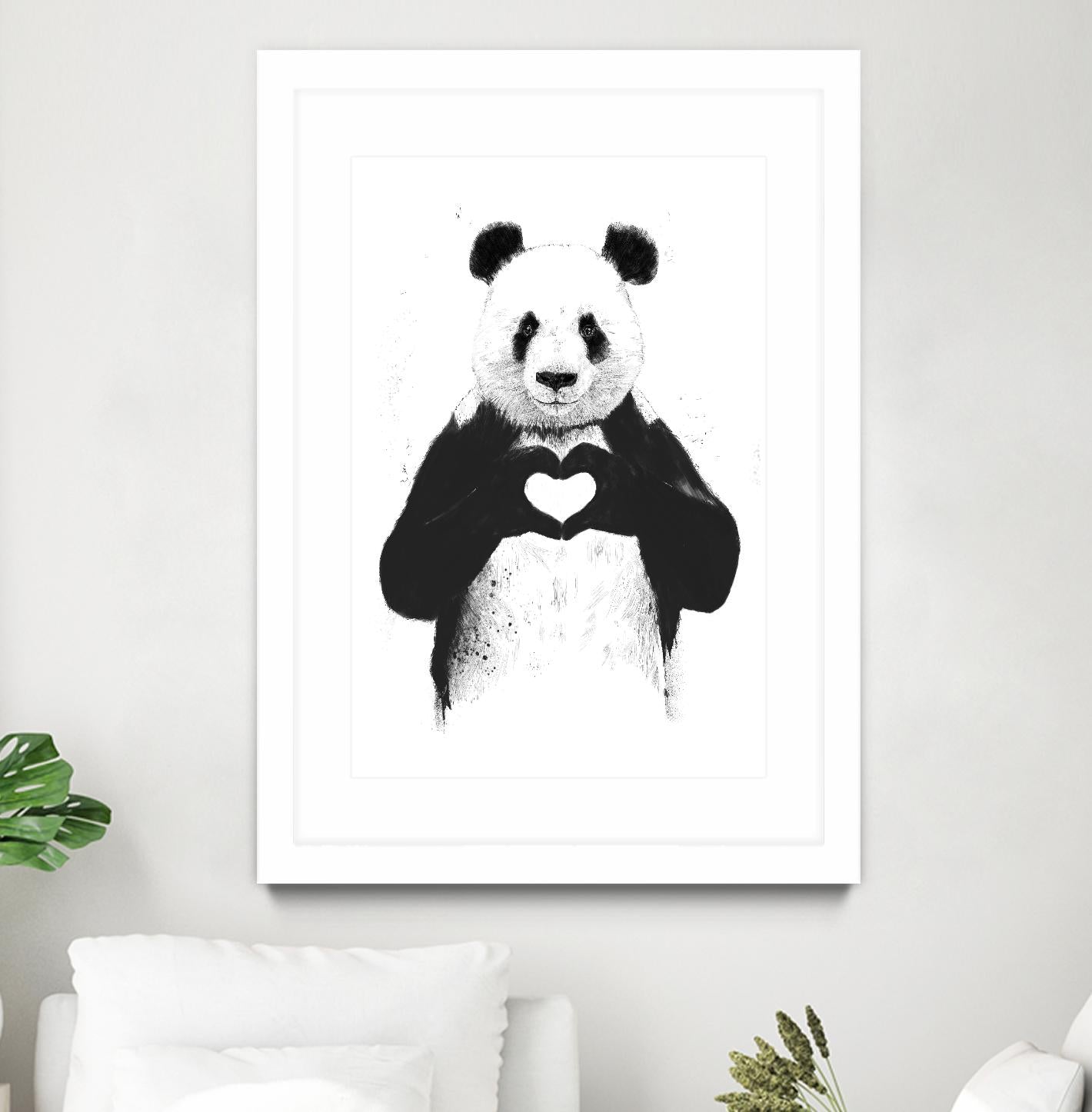 All You Need is Love by Balazs Solti on GIANT ART - white animals