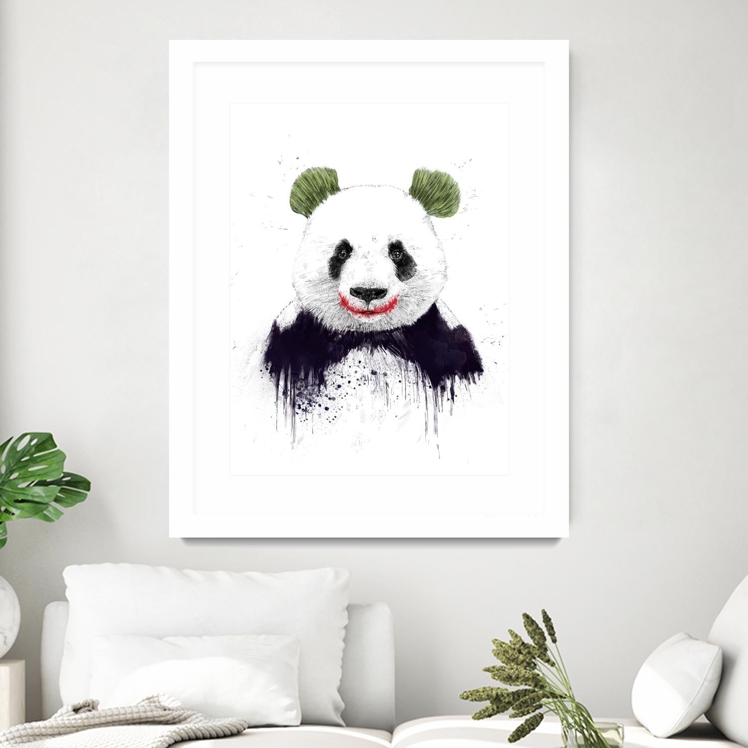 Joker Face by Balazs Solti on GIANT ART - white animals